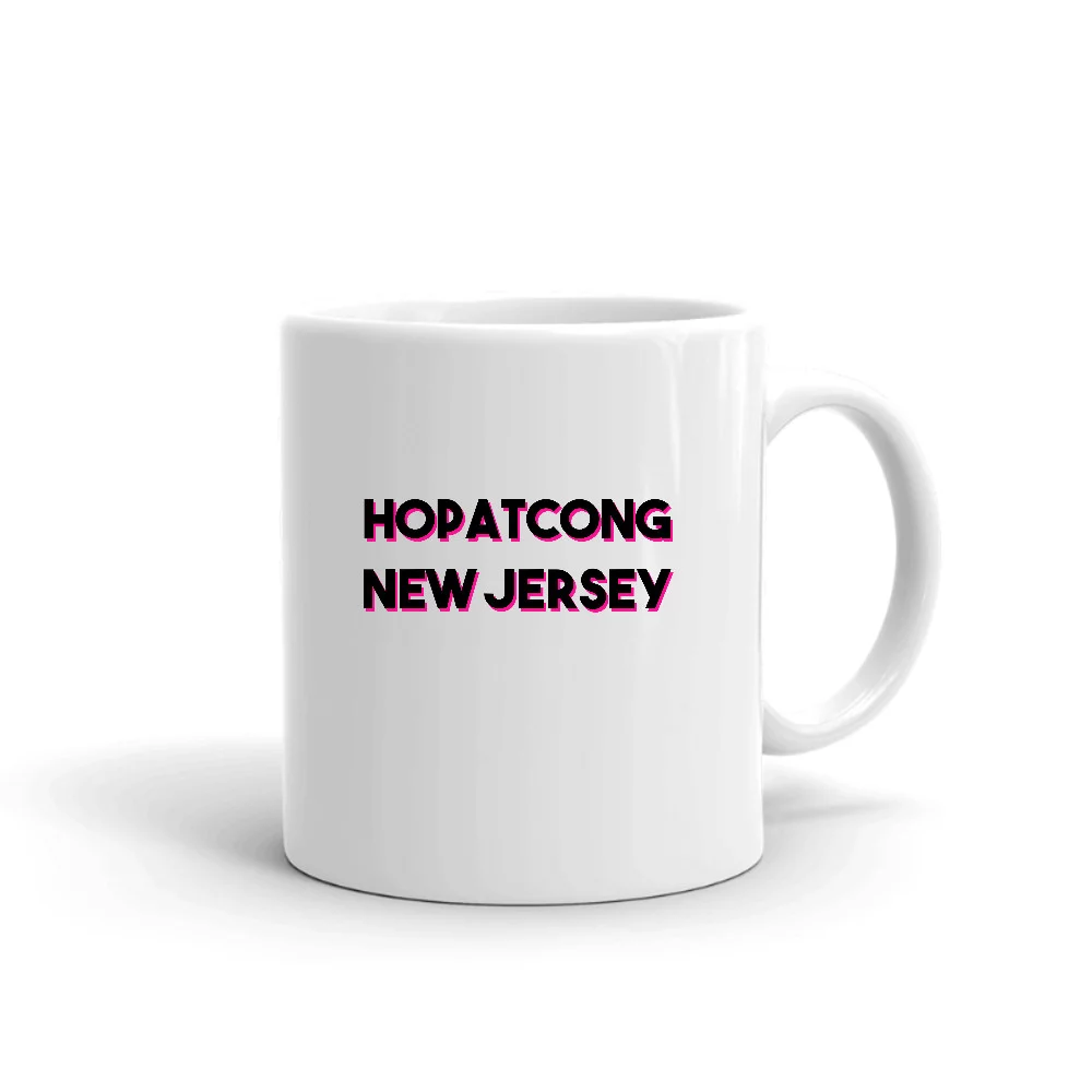 Two Tone Hopatcong New Jersey Ceramic Dishwasher And Microwave Safe Mug By Undefined Gifts