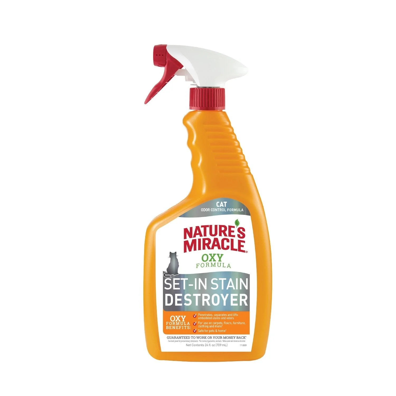 Nature's Miracle P-98170 Just for Cats Oxy Formula Stain & Odor Remover, 24 Oz, Each