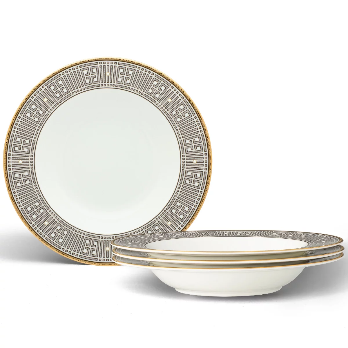 Noritake Infinity Bronze Set of 4 Soup Bowls