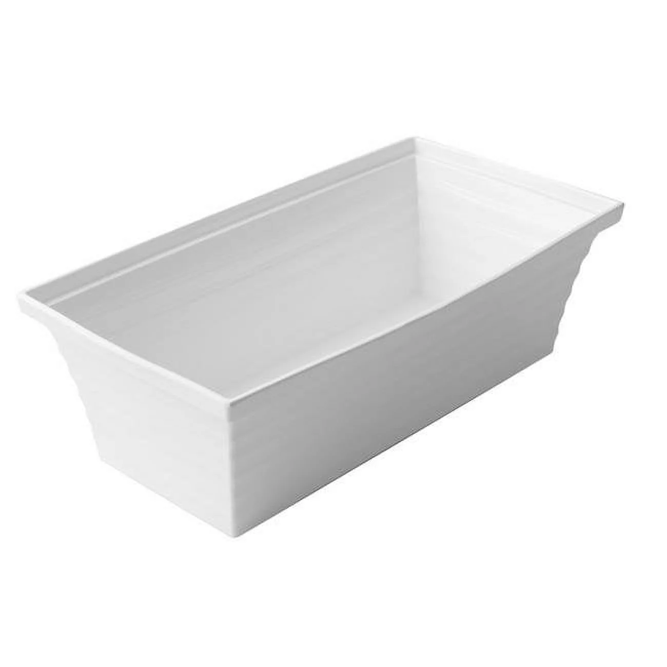 Bon Chef 53104WHITE 10.25 x 19 x 6 in. Americana Square 3 quart Bowl, White - 3 gal