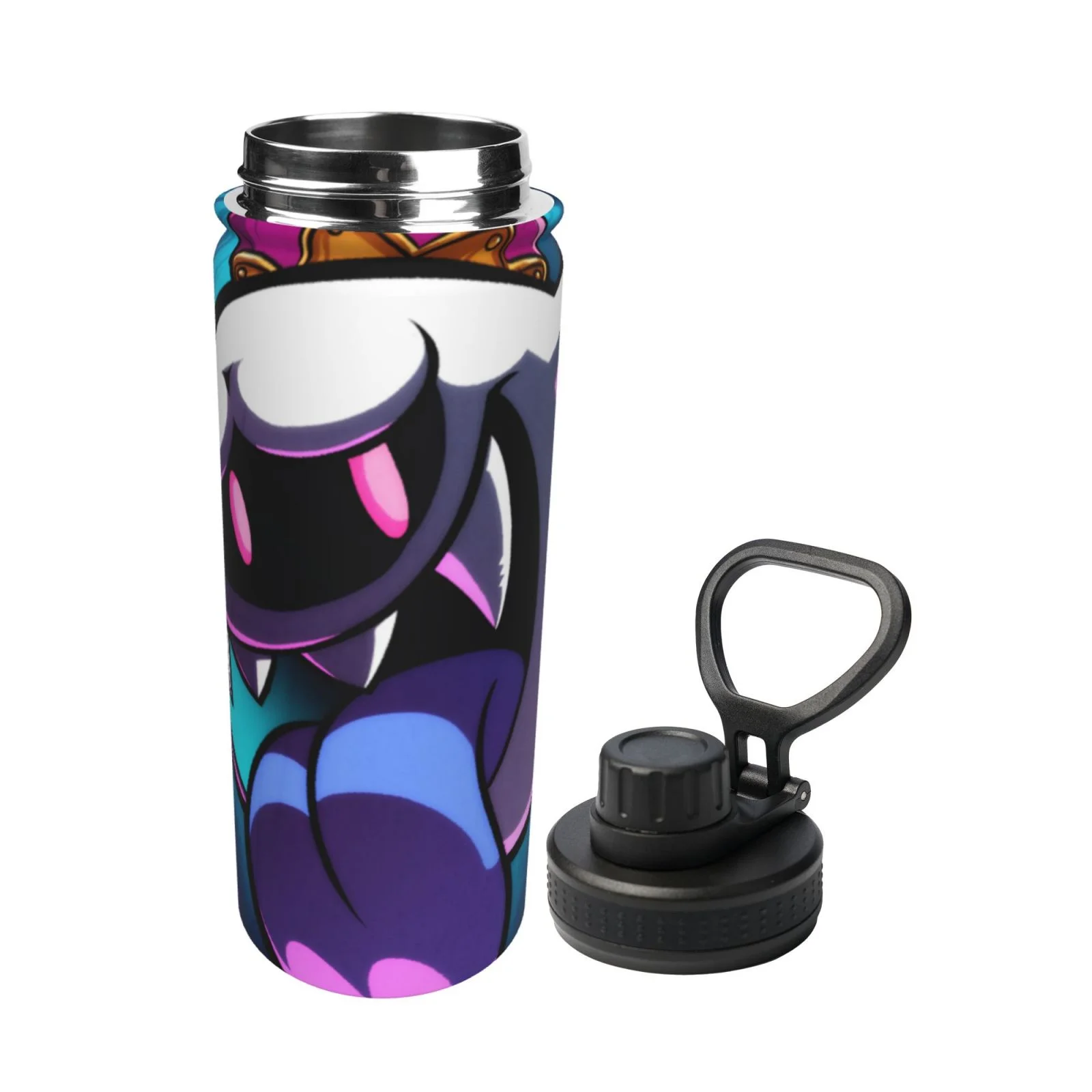 Luigi's Mansion Game King Boo Unisex Sports Insulated Water Bottles Kettle Stainless Steel Portable Cup 18OZ For School Travel Gym Running