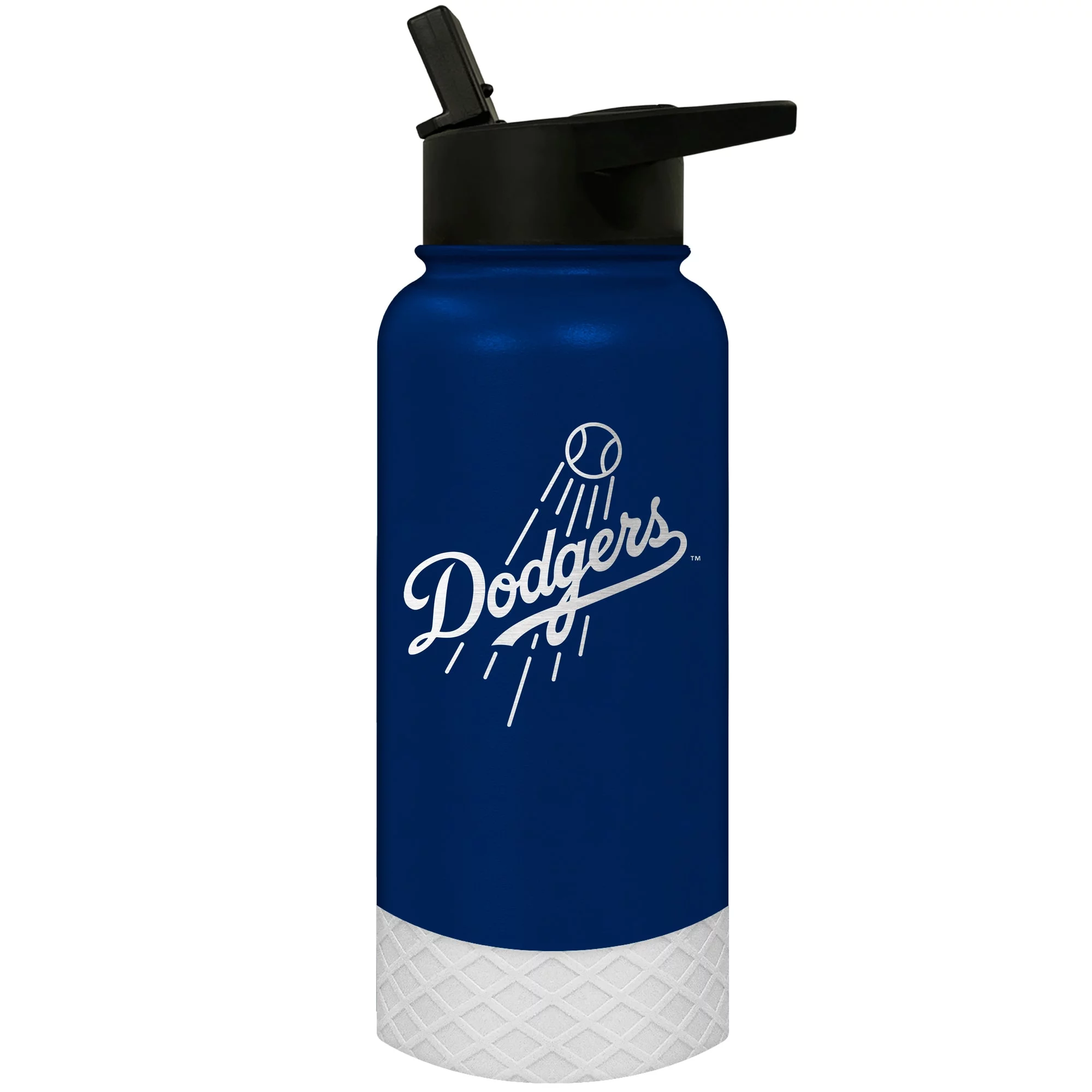 Great American Products 32 oz Blue and Black Los Angeles Dodgers MLB Insulated Stainless Steel Water Bottle with Screw Cap and Flip-Top Lid