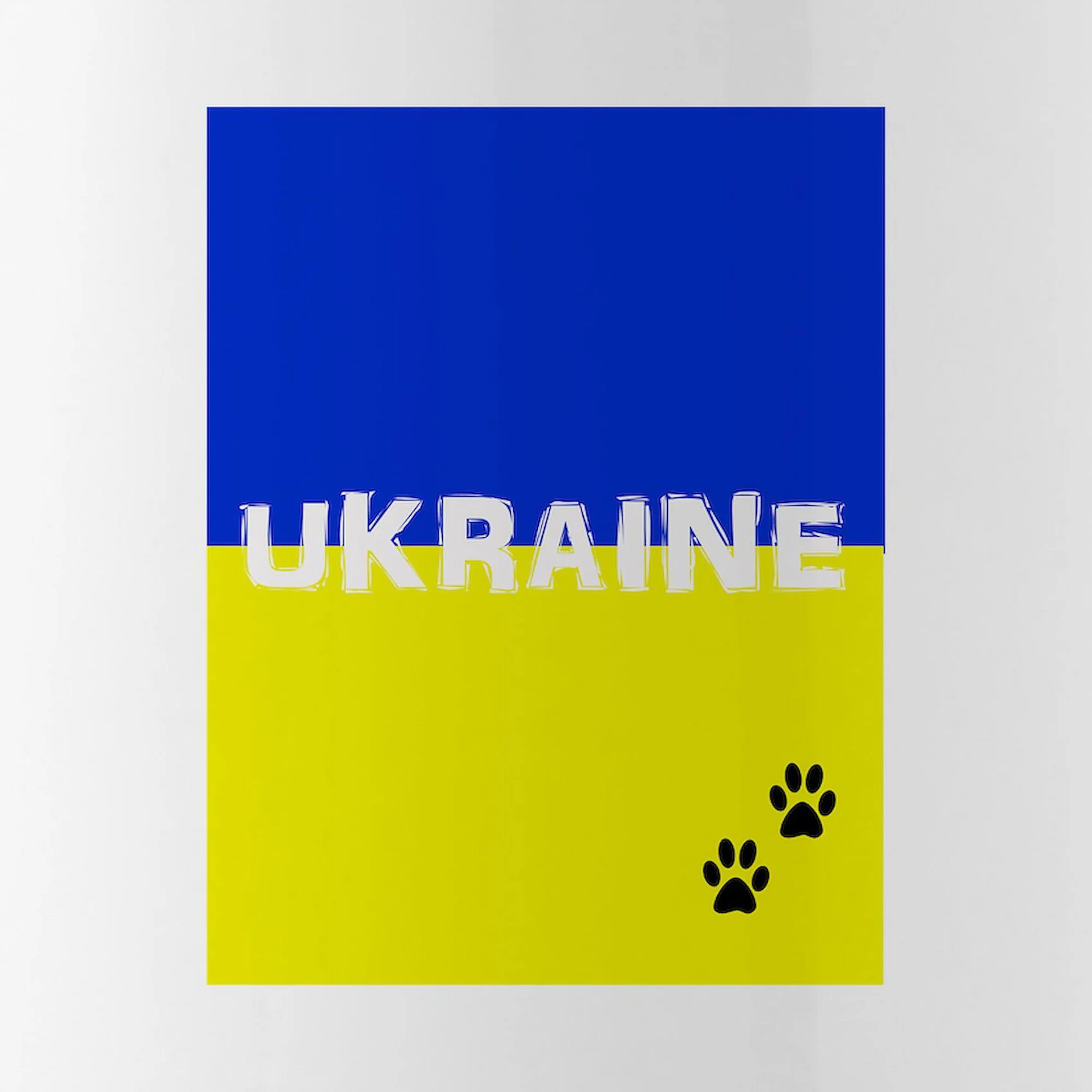 CafePress - Ukraine Paws Water Bottle - Stainless Steel Water Bottle, Sports Bottle, 1.0L