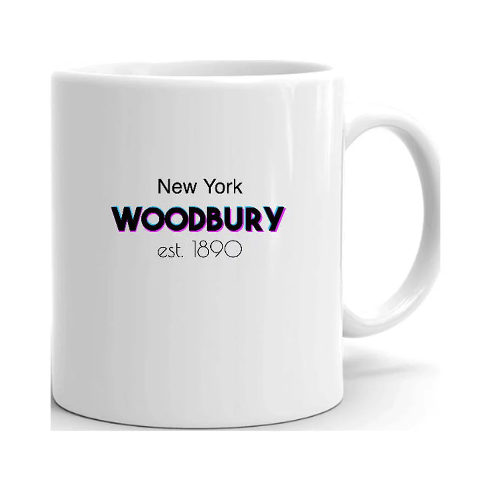 Tri Color Woodbury New York Ceramic Dishwasher And Microwave Safe Mug By Undefined Gifts