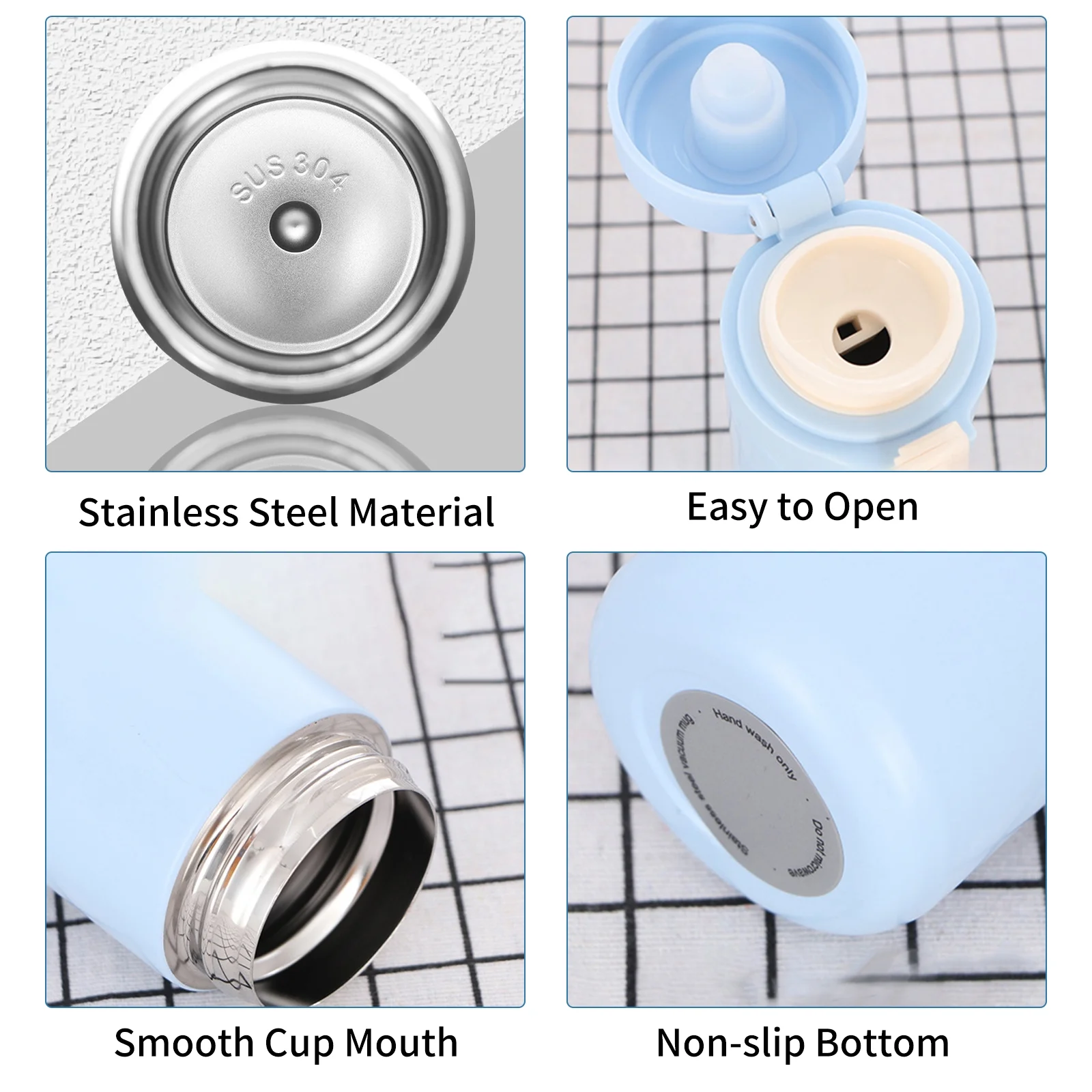 Shinysix Insulated Cup,Bottle Outdoor Fitness Proof Stainless Steel Portable Leak Proof Bottle Bottle Outdoor Thermos Bottle Thermal Cup Water Bottle Portable Steel Water Bottle Stainless Steel Water