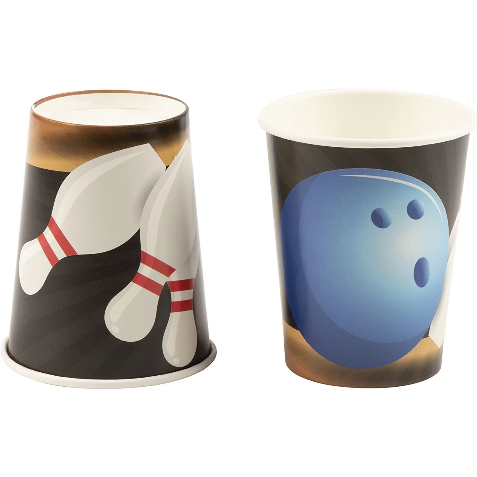 Juvale Kids Bowling Birthday Party Supplies Set - Plates, Knives, Spoons, Forks, Napkins, and Cups, Serves 24