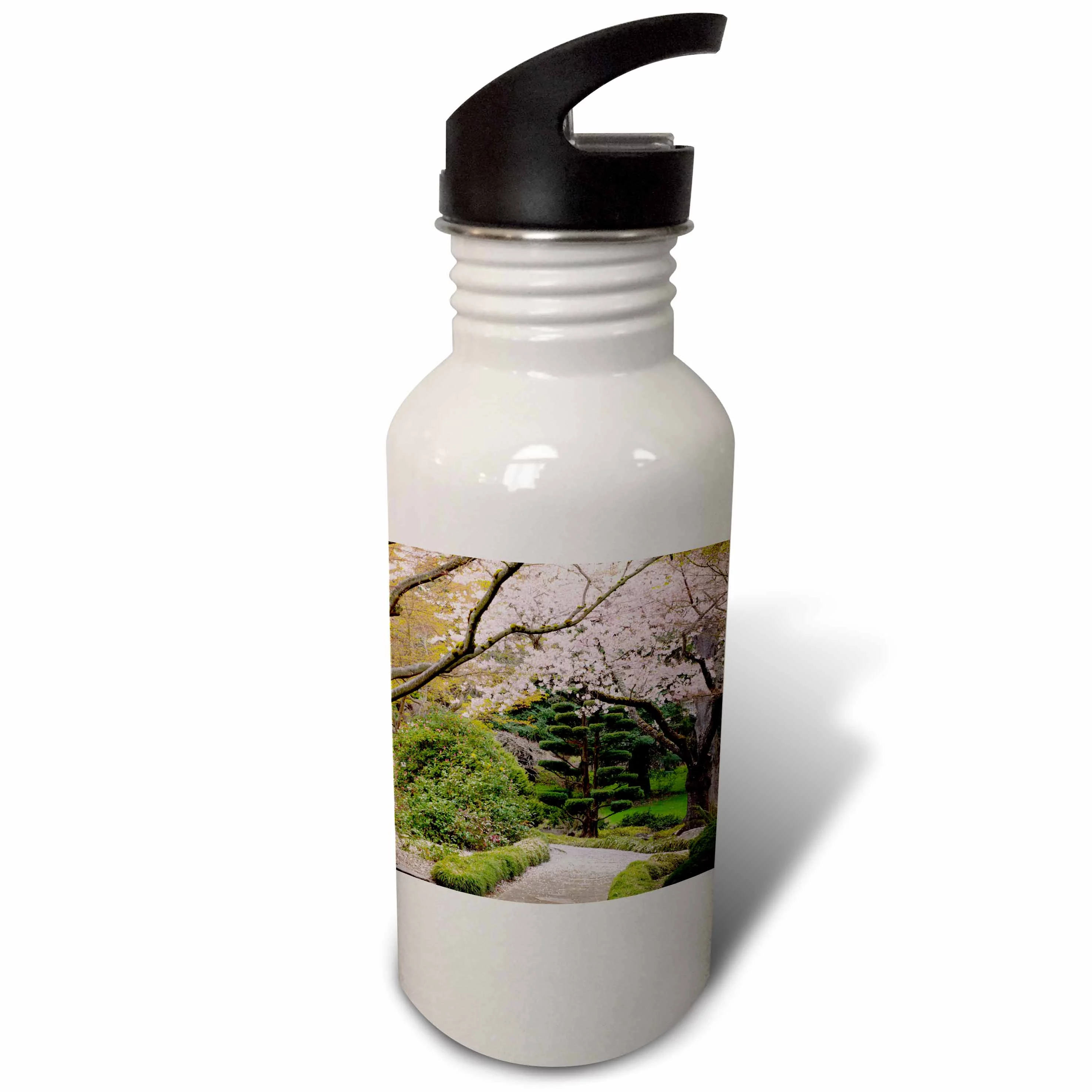 USA, Oregon, Ashland. Spring scenic in Lithia Park. 21 oz Sports Water Bottle wb-190894-1