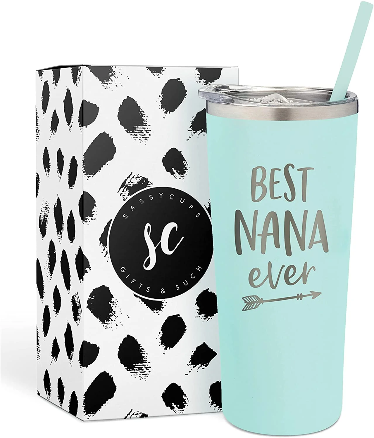 SassyCups Best Nana Ever Stainless Steel Tumbler, Nana Travel Mug, 22 Fl Oz