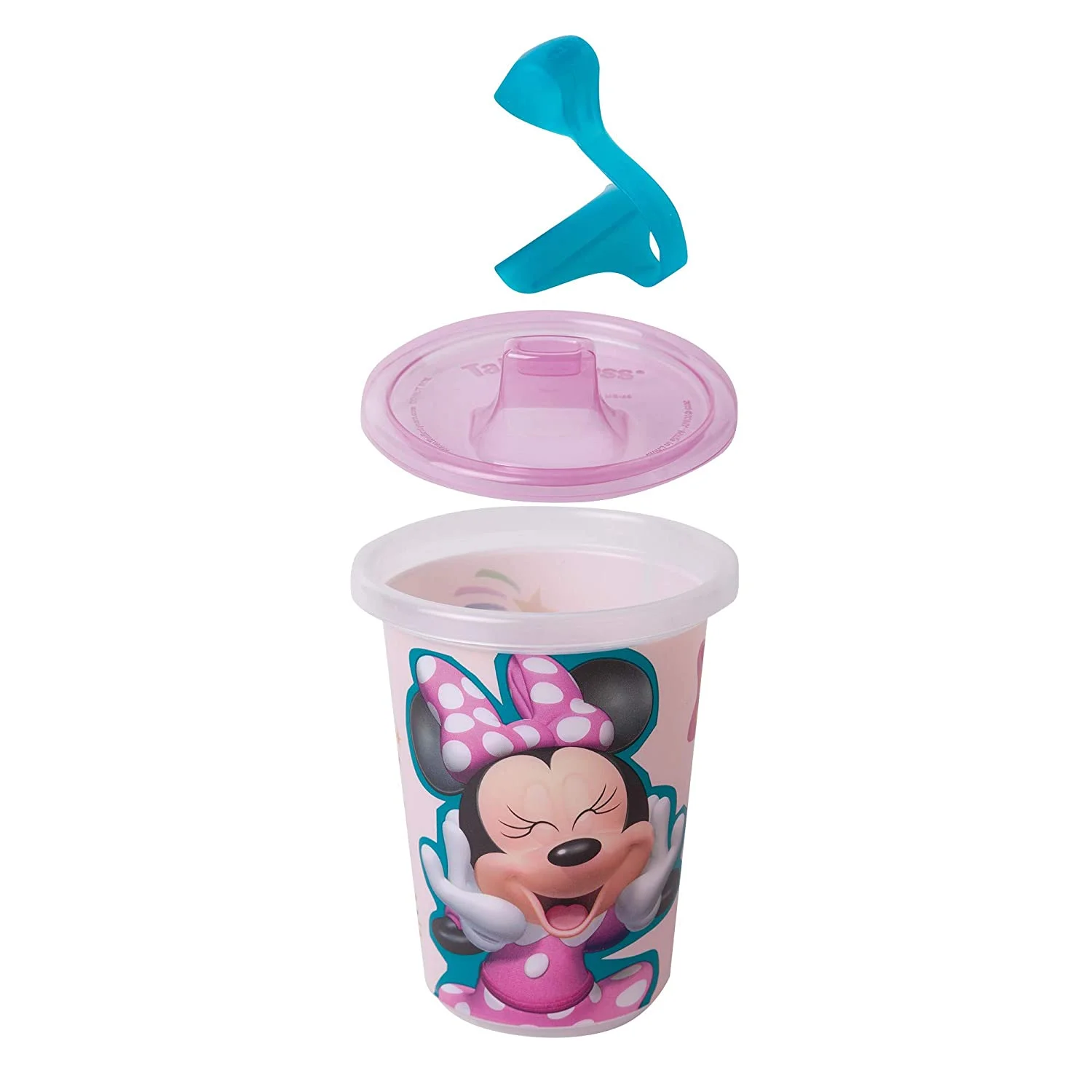 The First Years Take & Toss Disney Minnie Mouse Sippy Cups - Reusable Toddlers Cups with Lids - Kids Party Pack with 2 Travel Caps - 10 Oz - 10 Count