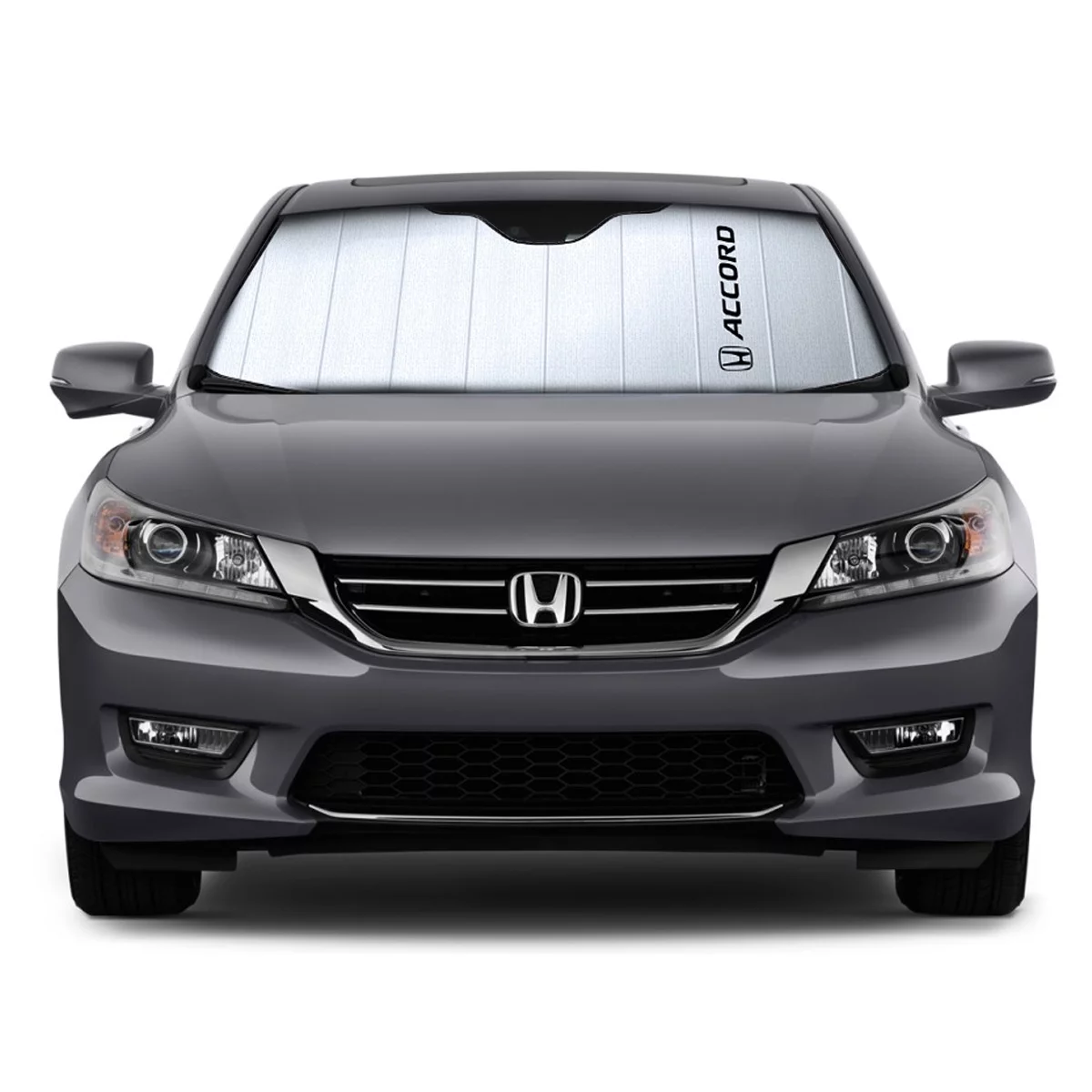 iPick Image for Honda Accord Universal Fit Enforced Stand-Up Auto Windshield Sun Shade at Jumbo Size 59