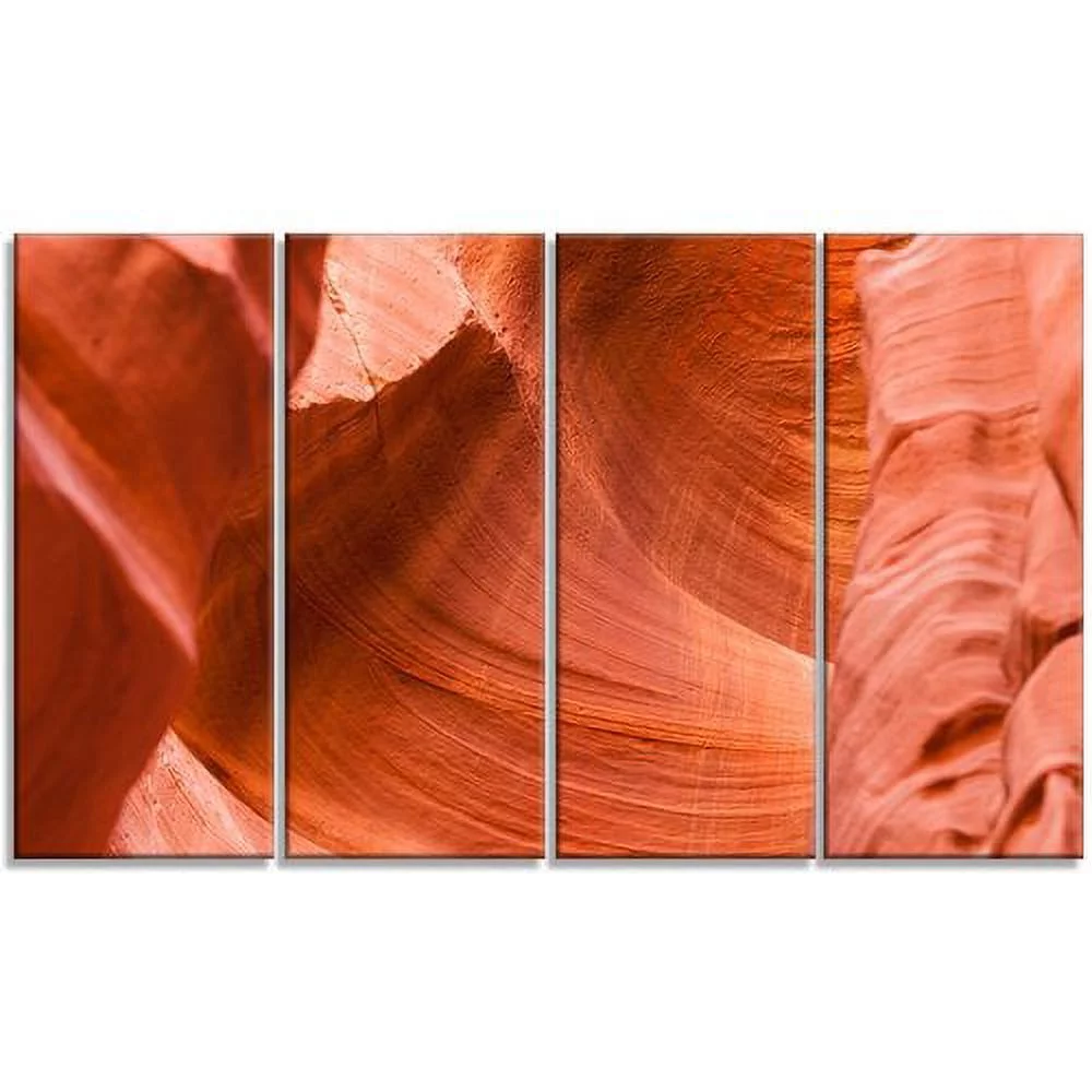 Design Art 'Antelope Canyon Details' 4 Piece Photographic Print on Wrapped Canvas Set
