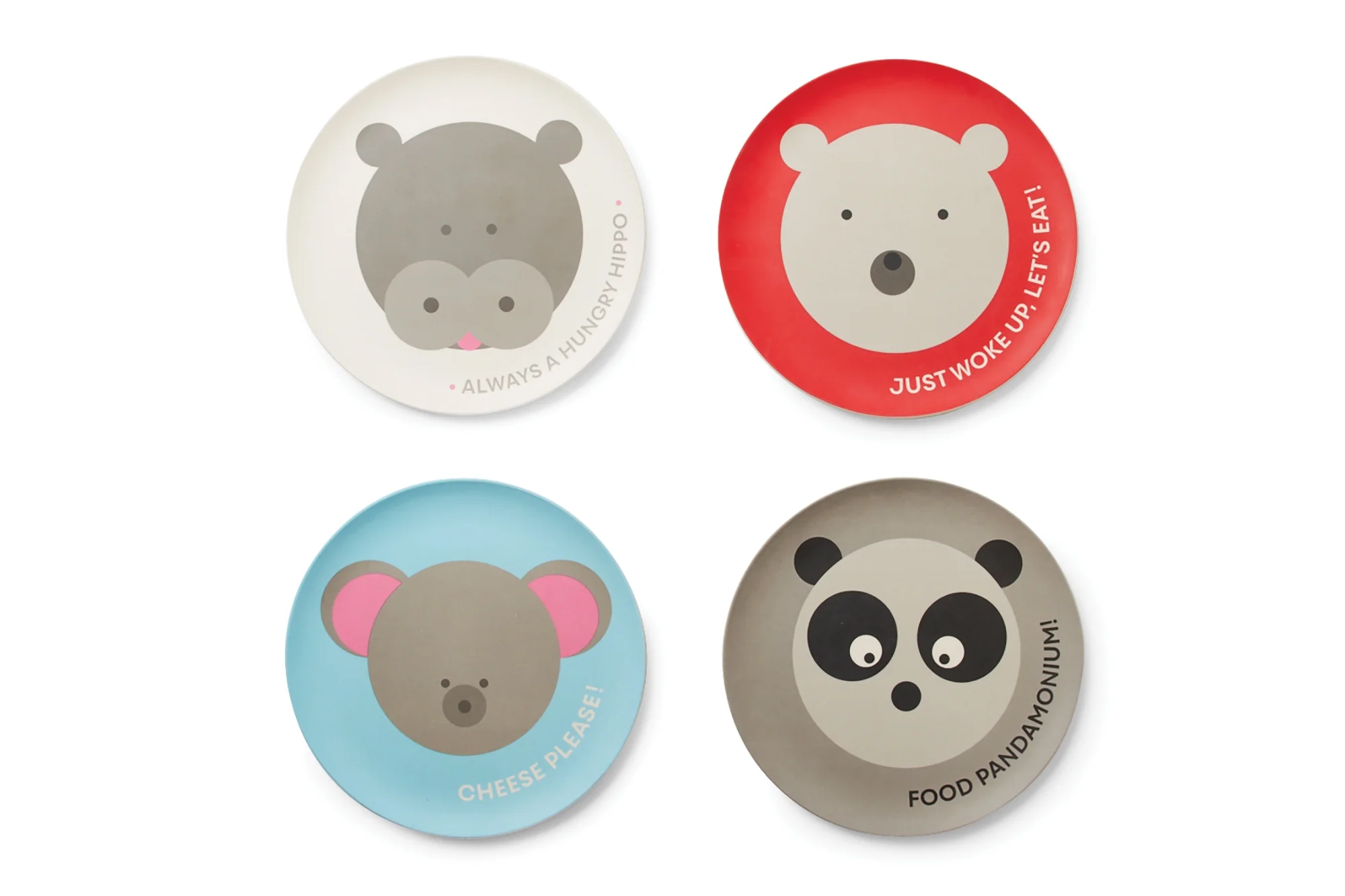 Red Rover Animal Edition Bamboo Plates Set of 4