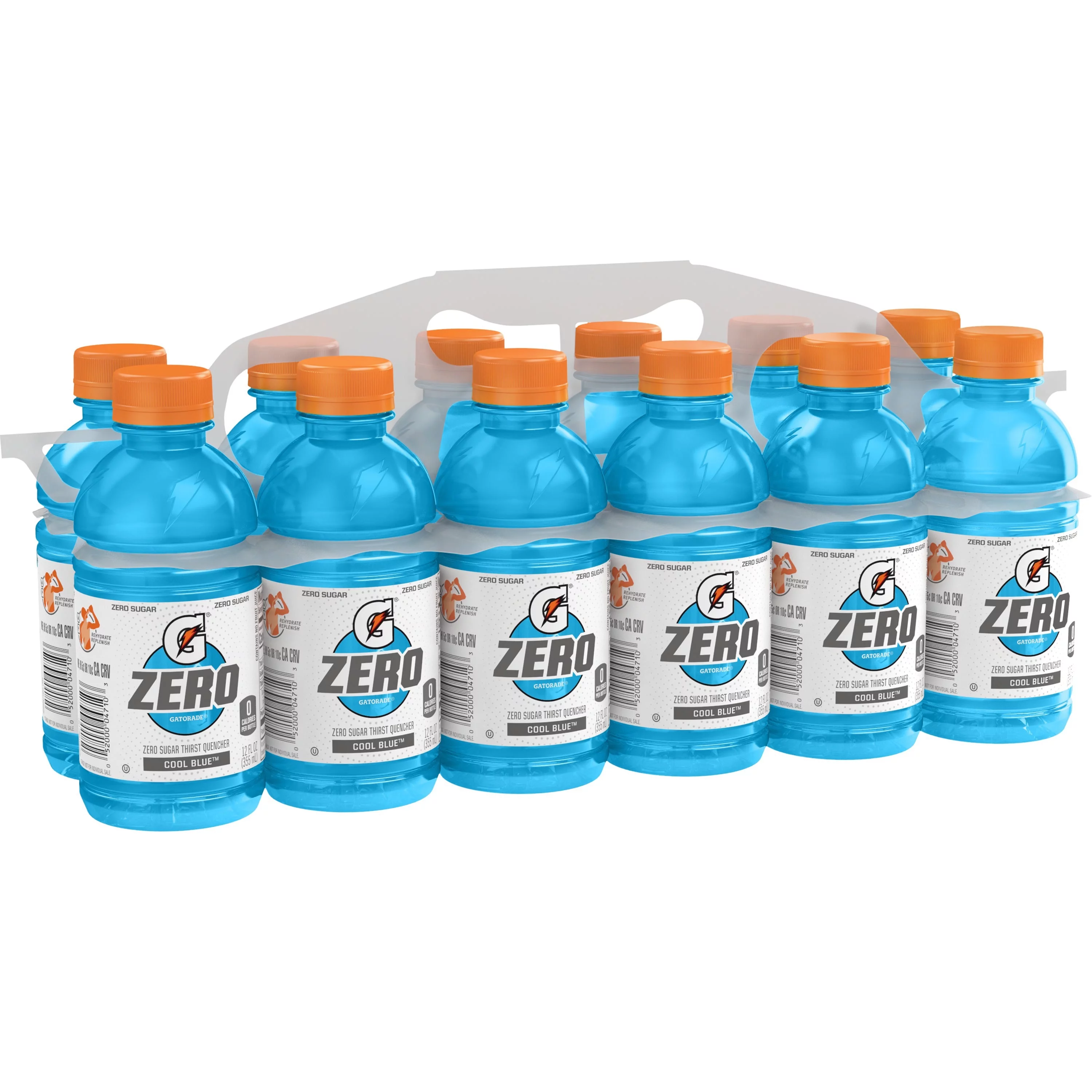 Gatorade Zero Thirst Quencher, Cool Blue, 12 fl oz, 12 Count Bottles
