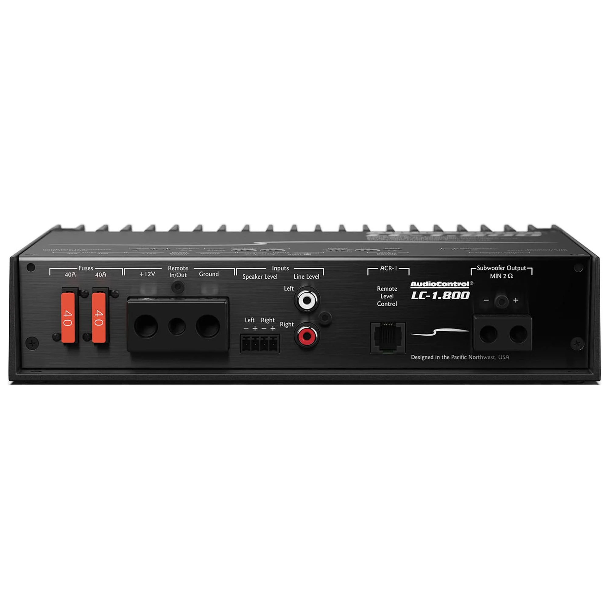 AudioControl LC-1.800 High-Power Mono Subwoofer Amplifier with Accubass, ACR-1 Dash Remote, And Wiring Kit
