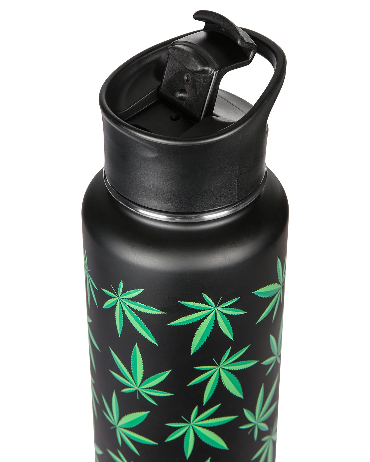 MeMoi Thermal Insulated Stainless Steel Weed 32 Oz Water Bottle