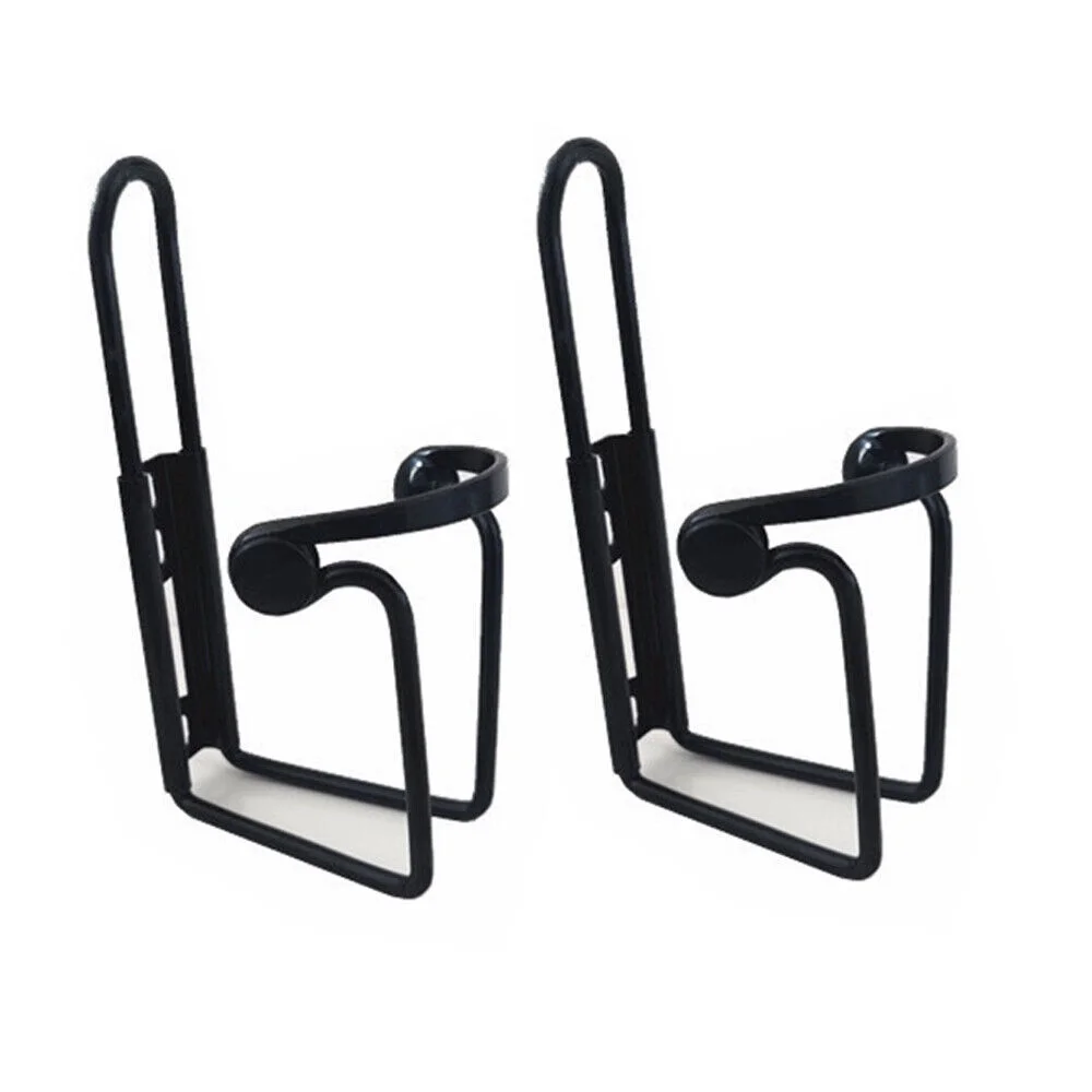 2 Pieces Adjustable MTB Bike Water Bottle Cage Holder Black Color