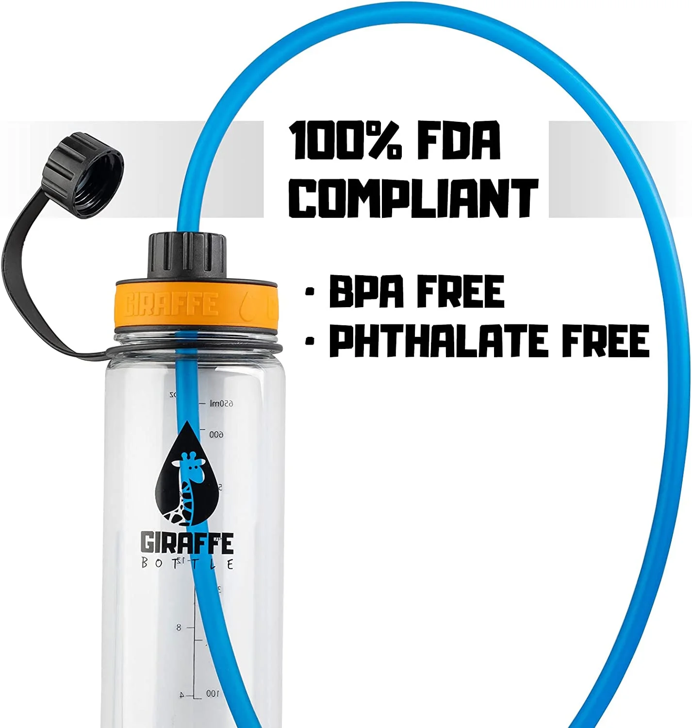 Journey Hydration System, Clear Tritan Bottle, 36 inch / 91 cm Journey Straw