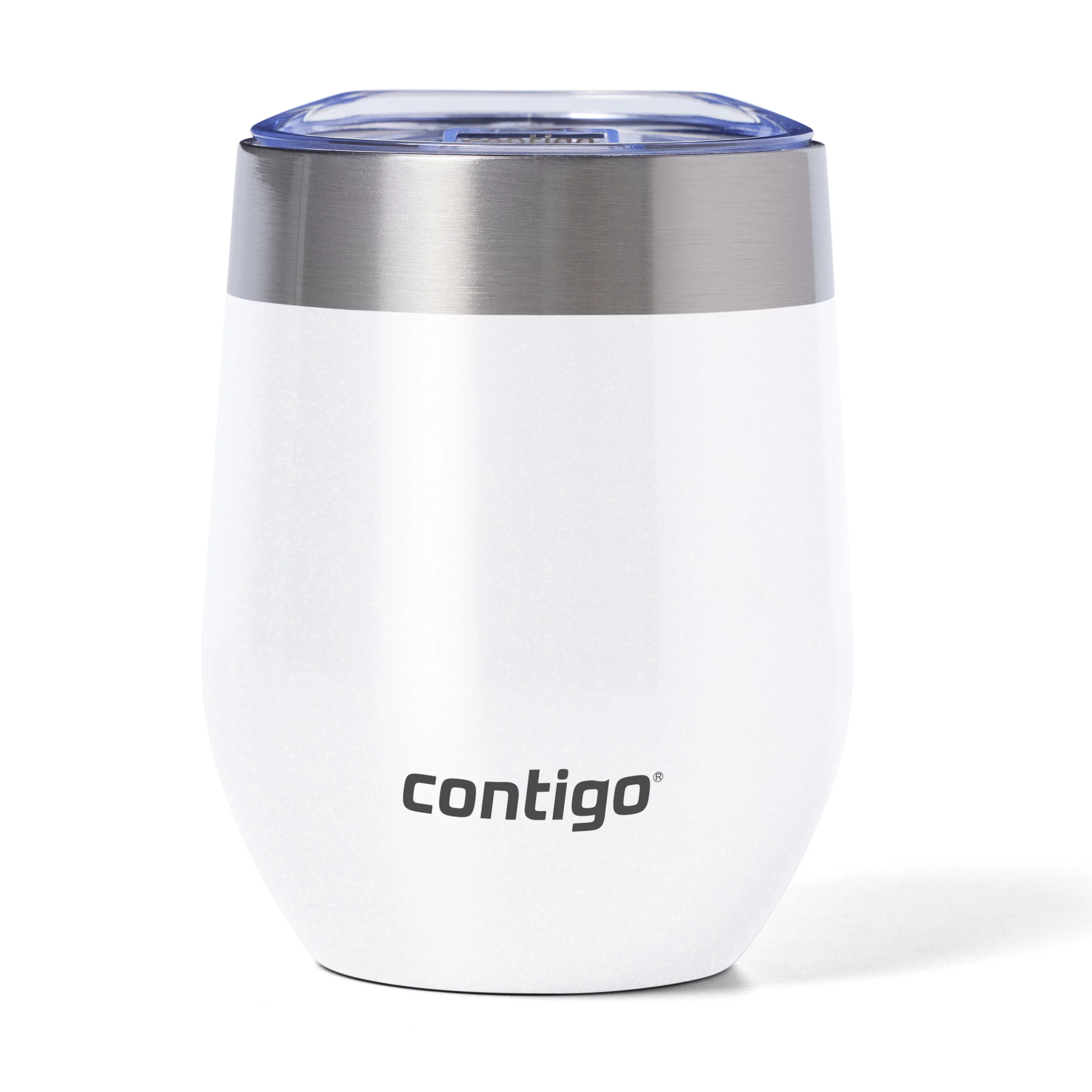 Contigo River North Stainless Steel Wine Tumbler with Splash-Proof Lid, 12 Oz., White