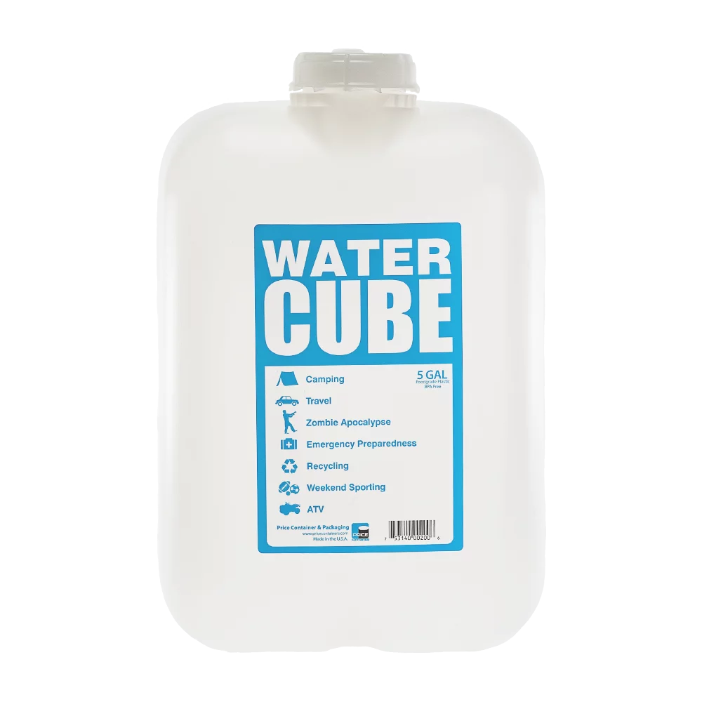 Emergency Essentials Food 5 Gallon Water Jug, 2 Piece