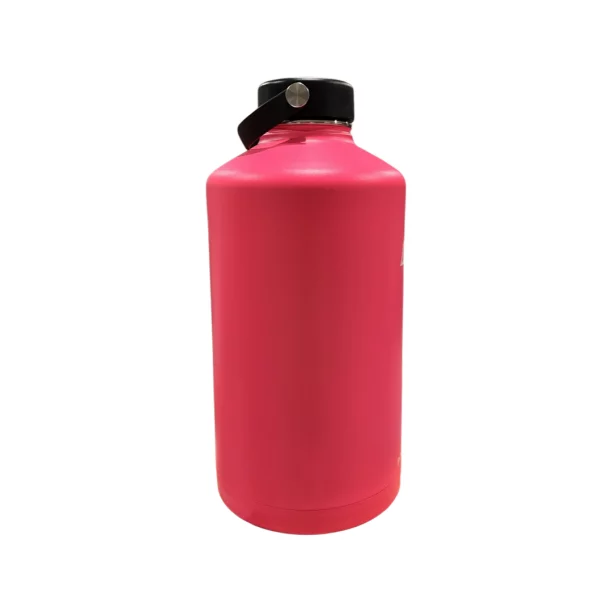 1 Gallon Vacuum Insulated Bottle with 3 Lids - Stainless Steel Flask - 128 fl oz - Pink- by Polerce