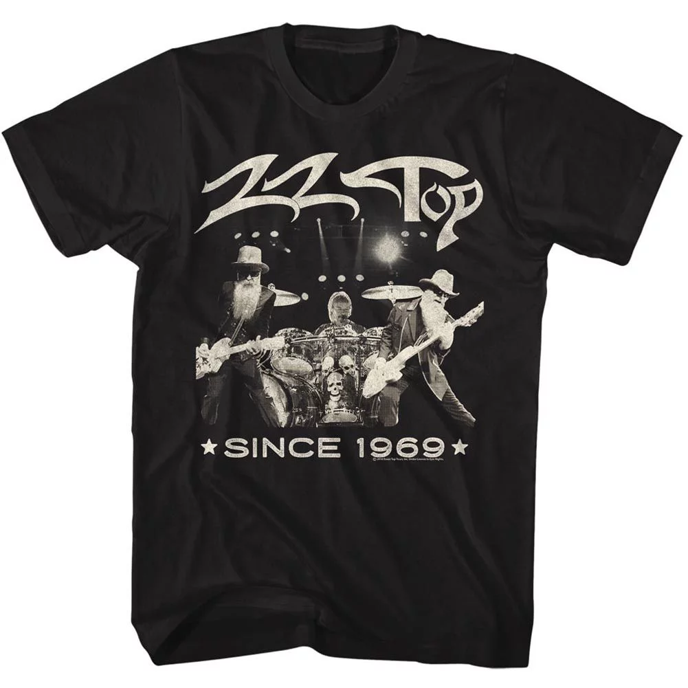 Zz Top Music Since 1969 Adult Short Sleeve T Shirt