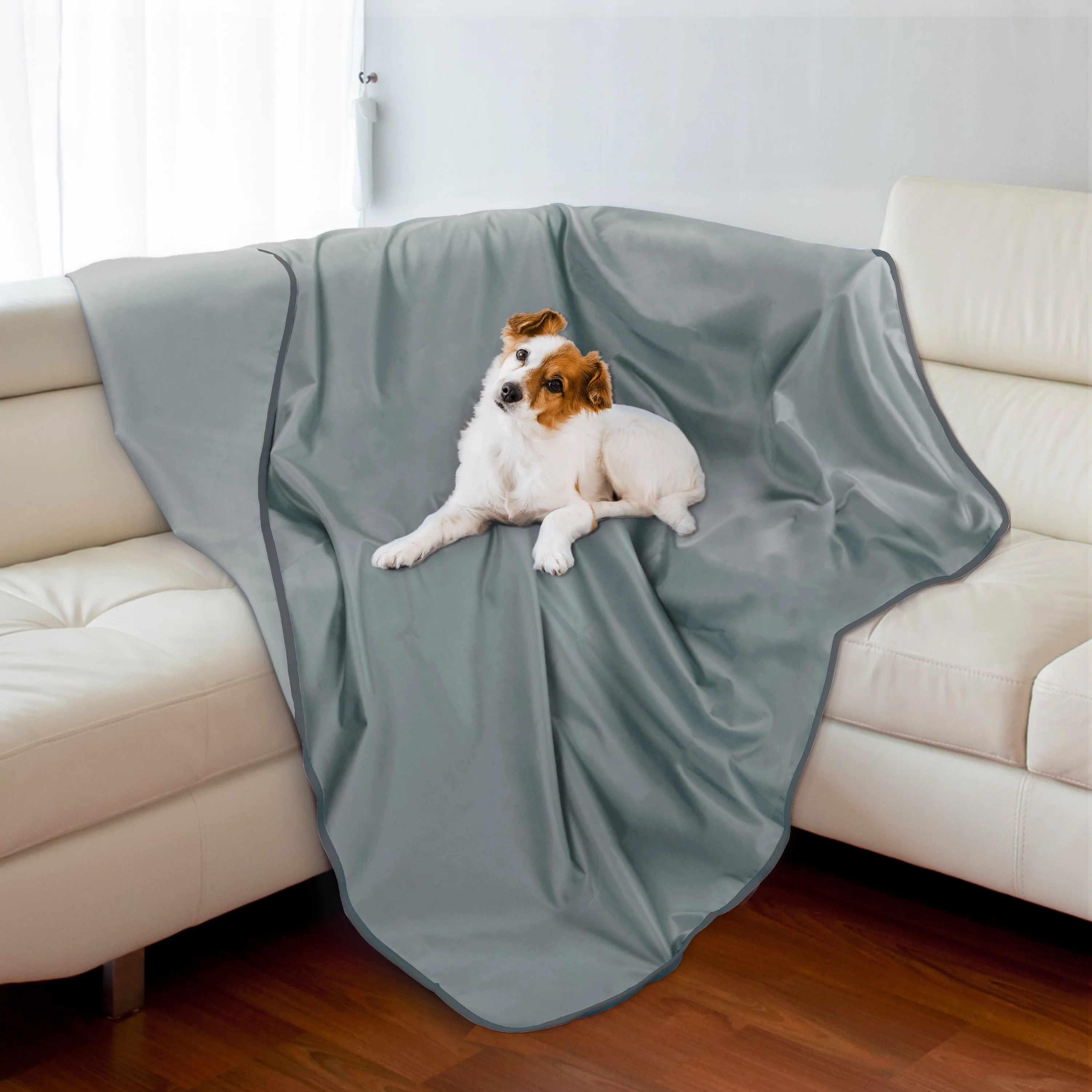 Kritter Planet Softness Waterproof Blanket for Dog&Pet Protective Couch,Floor and Fet Box,Decorated Home,Outdoor,Light Gray