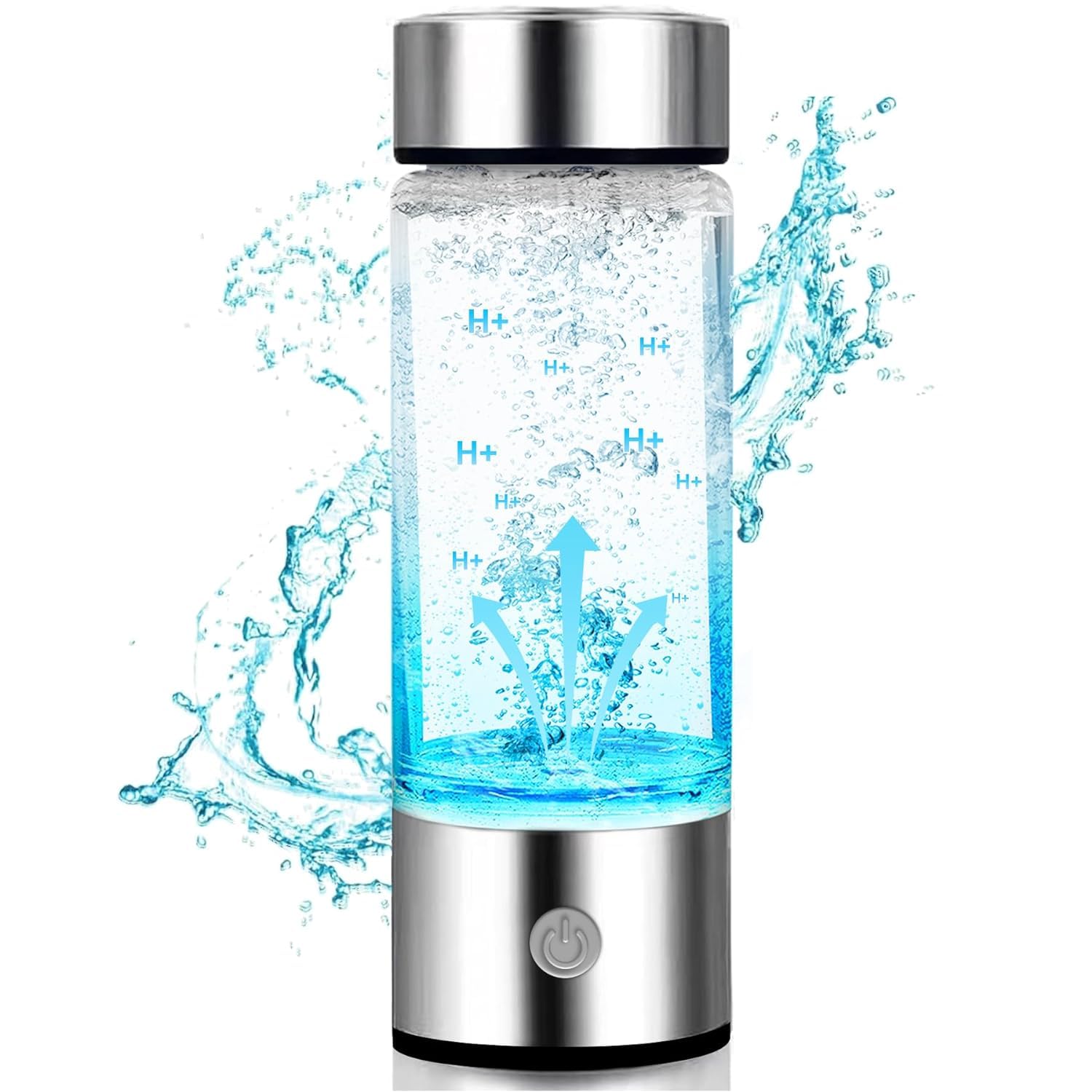 Hydrogen Water Bottle with SPE and PEM Technology, Portable Hydrogen Rich Water Ionizer Machine, for Daily Fitness Home Office Travel Drinking