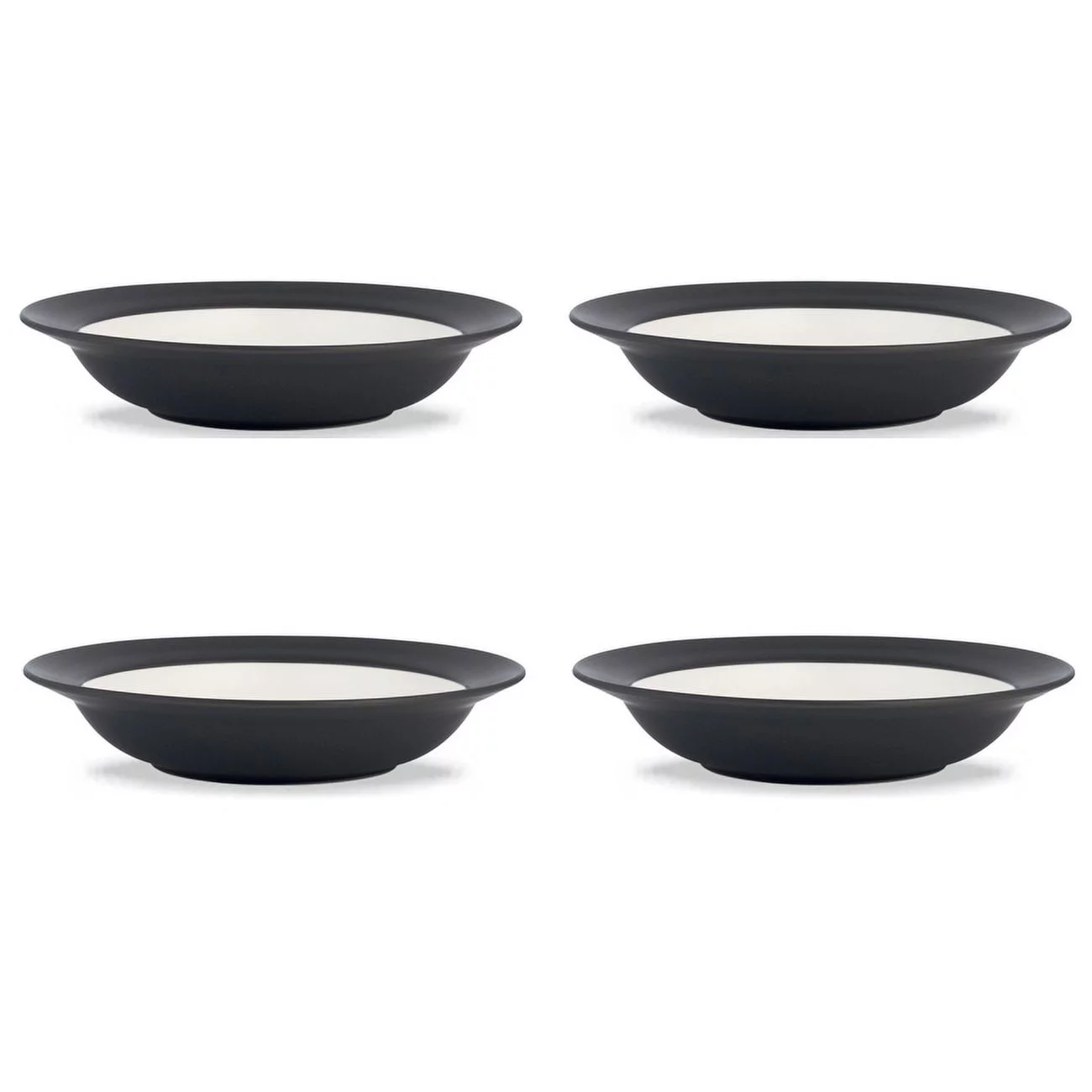 Noritake Colorwave Graphite Set of 4 Pasta Bowls