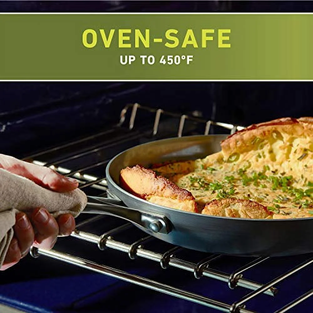 Calphalon - 2064702 Calphalon Classic Oil-Infused Ceramic PTFE and PFOA Free Cookware, 12-inch Fry Pan and Cover, Dark Gray