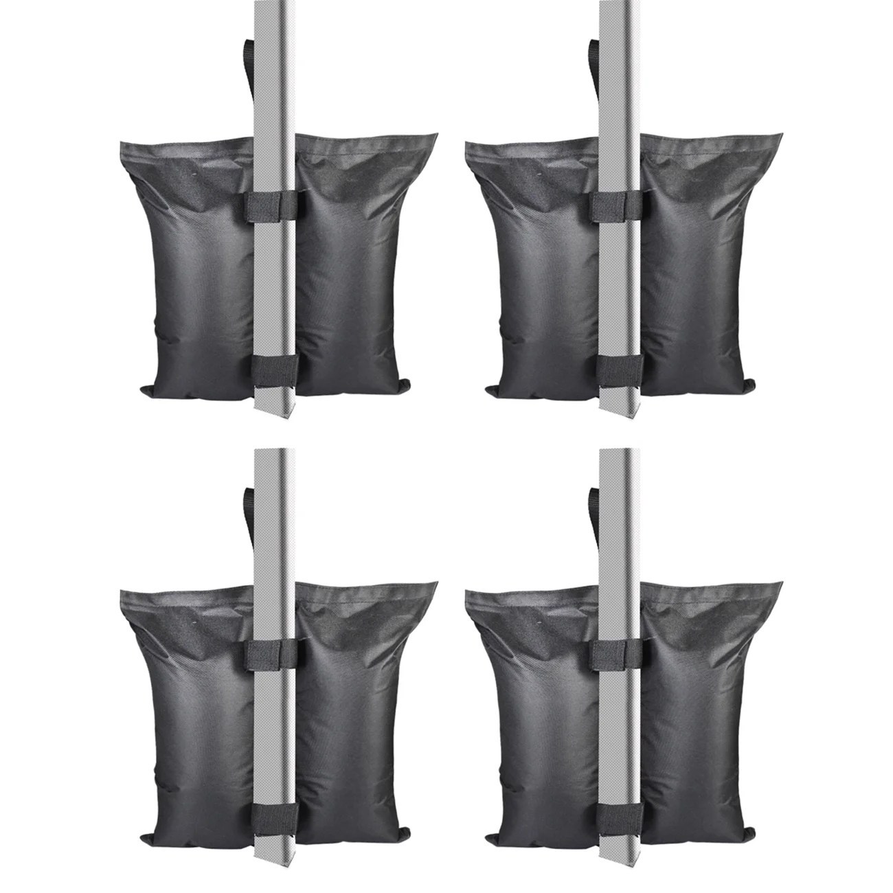 GOGHOST Canopy Weight Bags for Pop up Canopy Tent, Sand Bags for Instant Outdoor Sun Shelter Canopy,Heavy Duty Tent Weight Bags for Patio Umbrella Base, Set of 4 Black