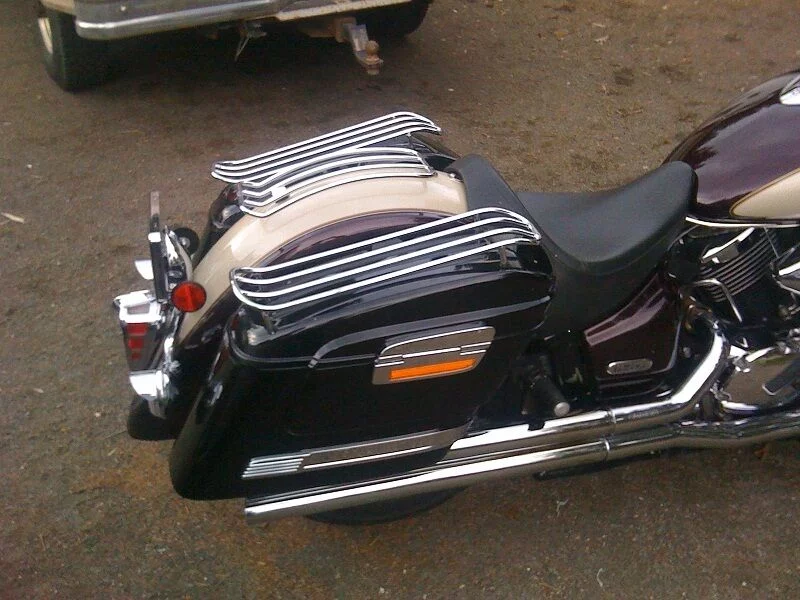 Mutazu Cobalt Blue HL Hard Saddlebag fits SABRE VTX VALKYRIE SPIRIT MAGNA AERO HONDA