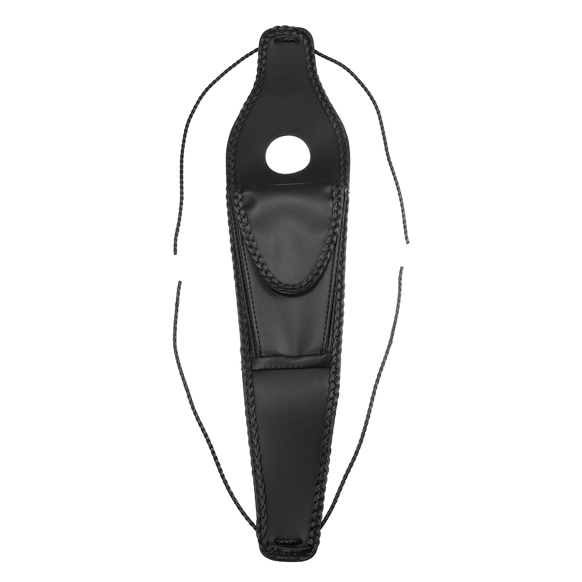 Unique Bargains Motorbike Gas Tank Bag Console Center Pouch Bag for Harley Sportster XL 883 1200 48 Braided Trim Black