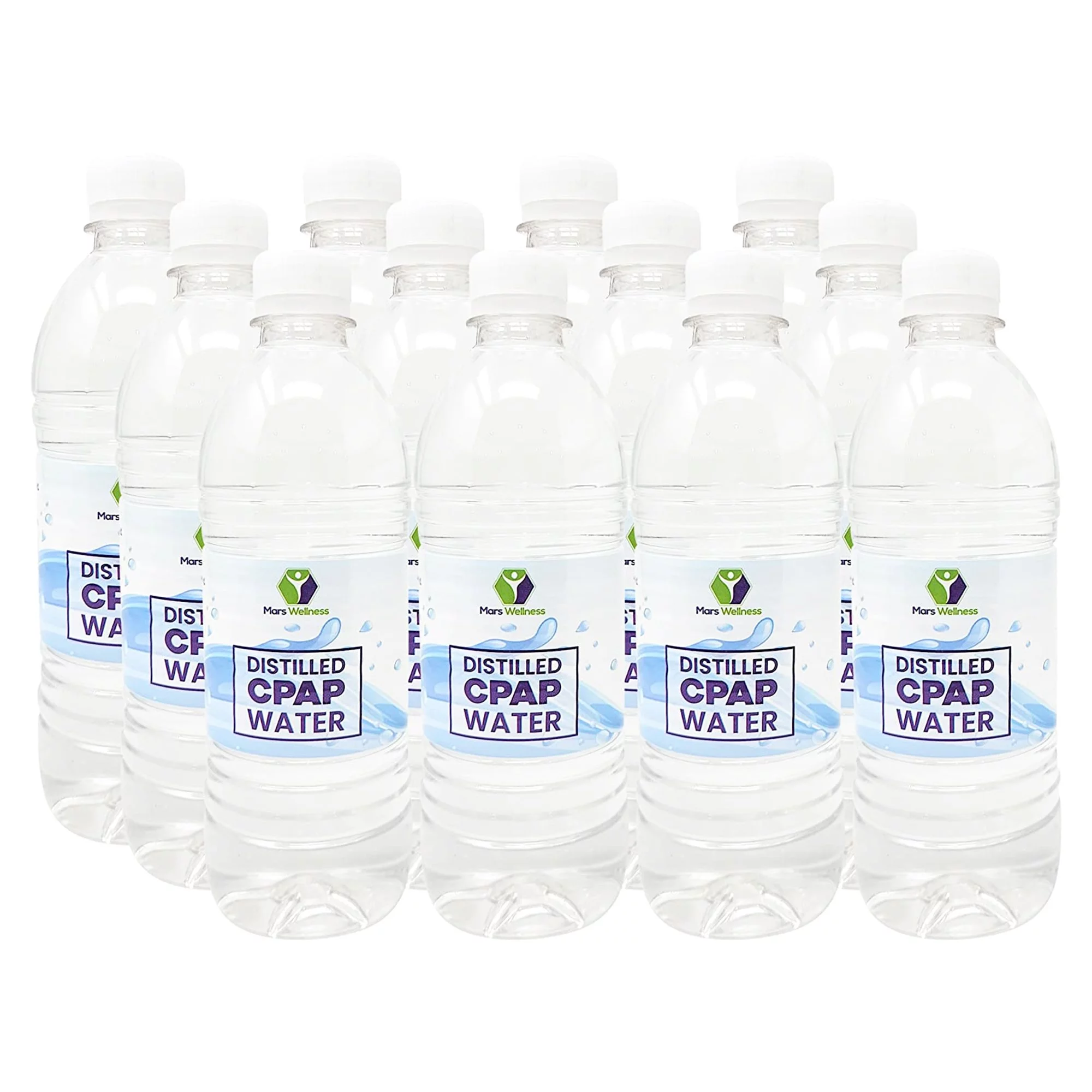 Mars Wellness Distilled Water for CPAP Machines - 16.9oz Bottles - 12 Pack