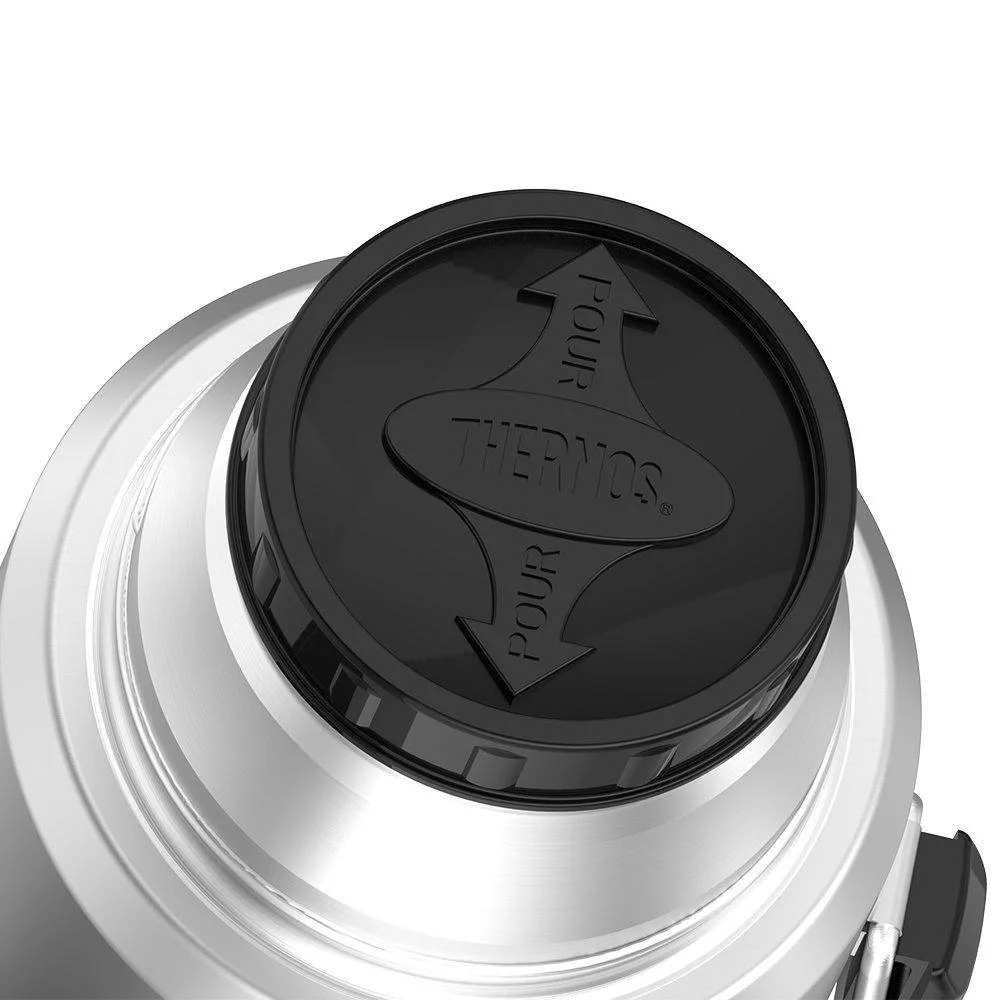 Thermos Stainless King Vacuum-Insulation Beverage Bottle, 2 Liters, Silver