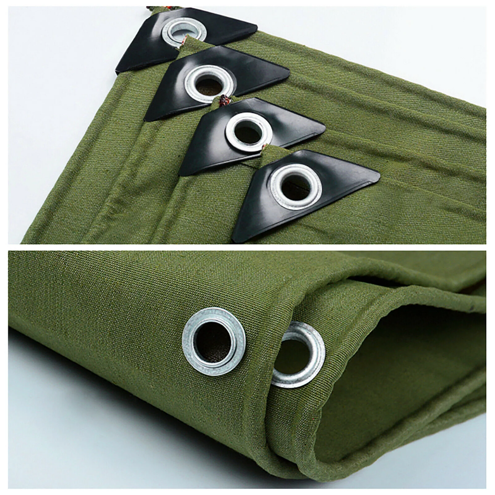 WSYW 5.9 x 7.8ft Heavy Duty Waterproof Canvas Tarp Cotton Canvas Tarpaulin Cover Tent Green