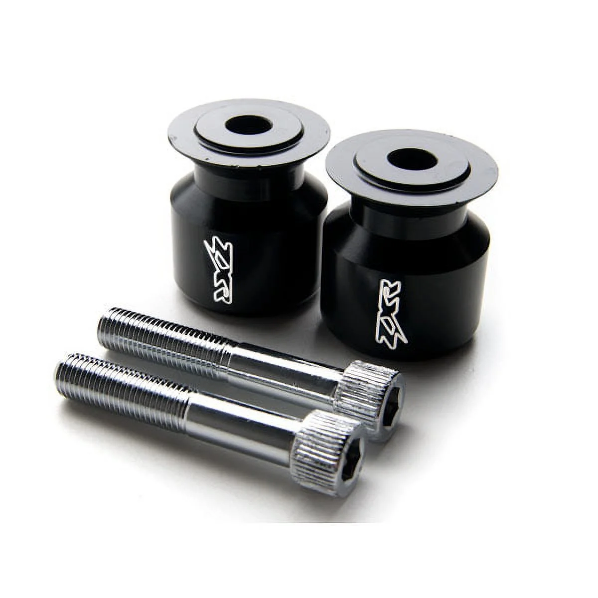 Krator ZXR Logo Black Swingarm Spools Sliders Motorcycle Compatible with Kawasaki Ninja ZX-14 ZX1400 2006-2011