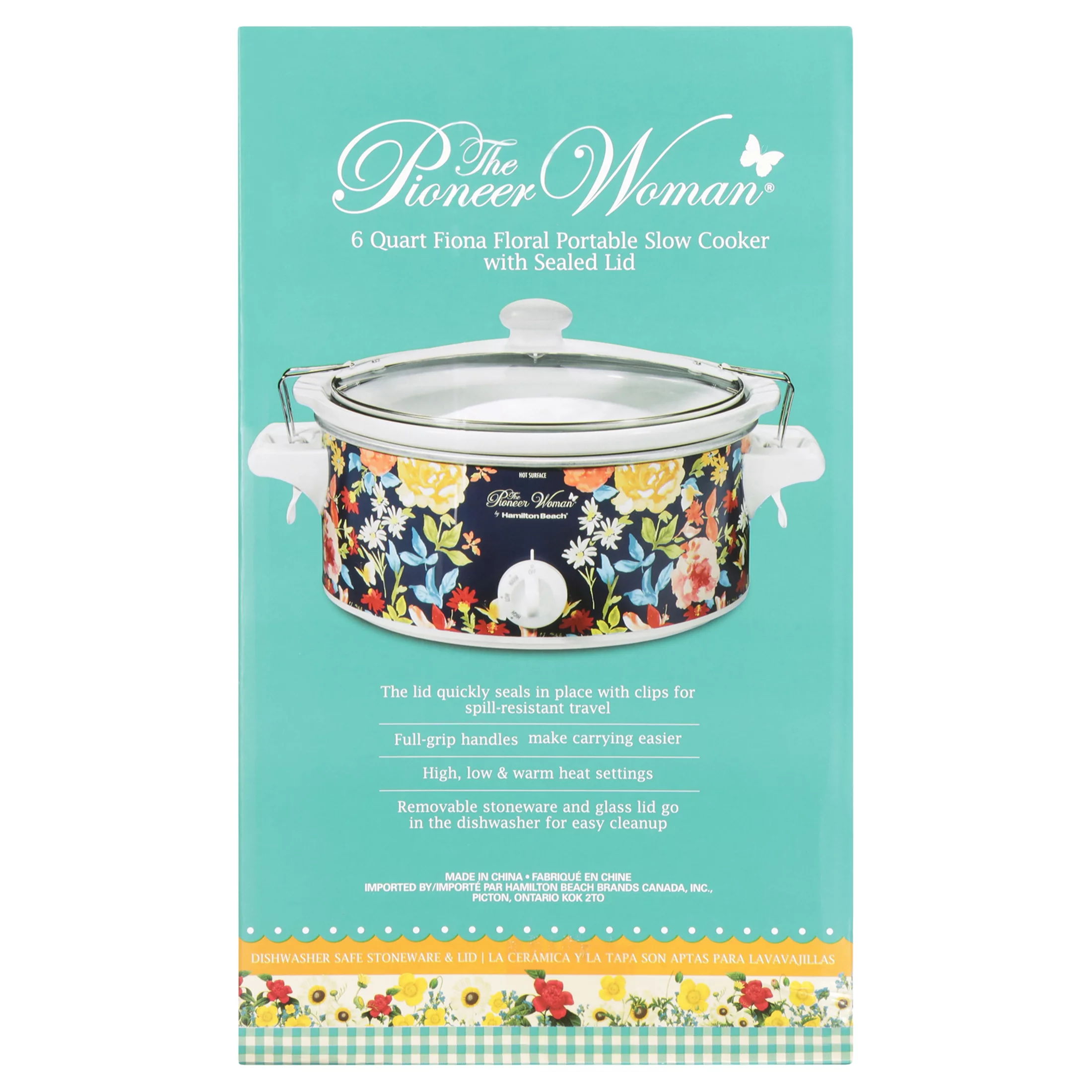 Pioneer Woman 6 Quart Portable Slow Cooker Fiona Floral | Model# 33066 By Hamilton Beach