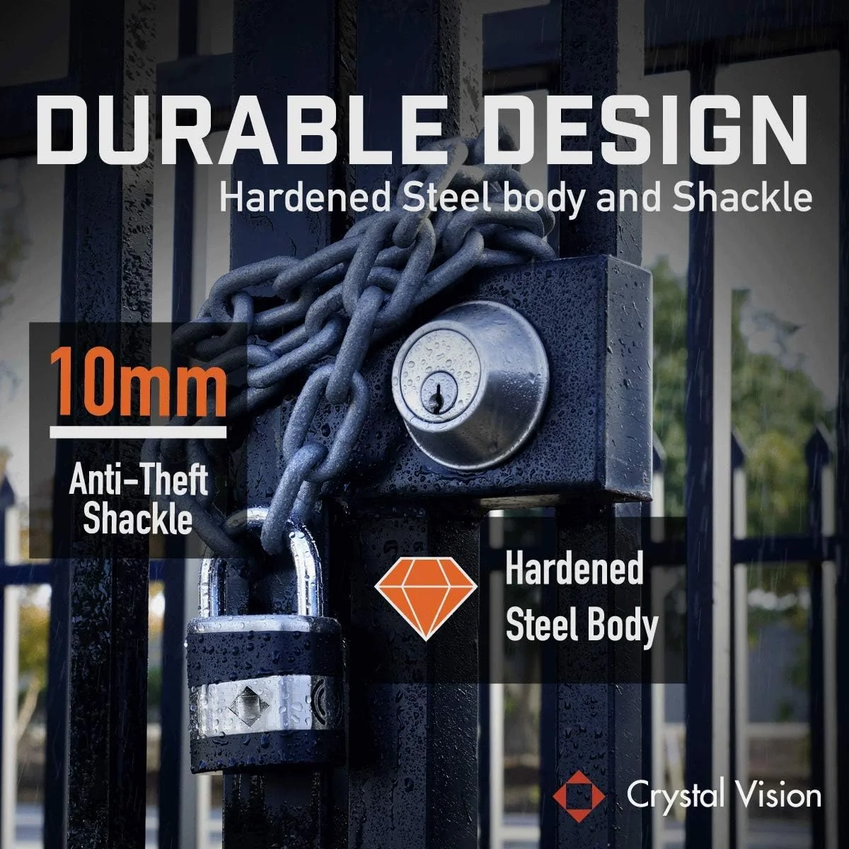 130db Alarm Padlock and Bike U Lock Combo