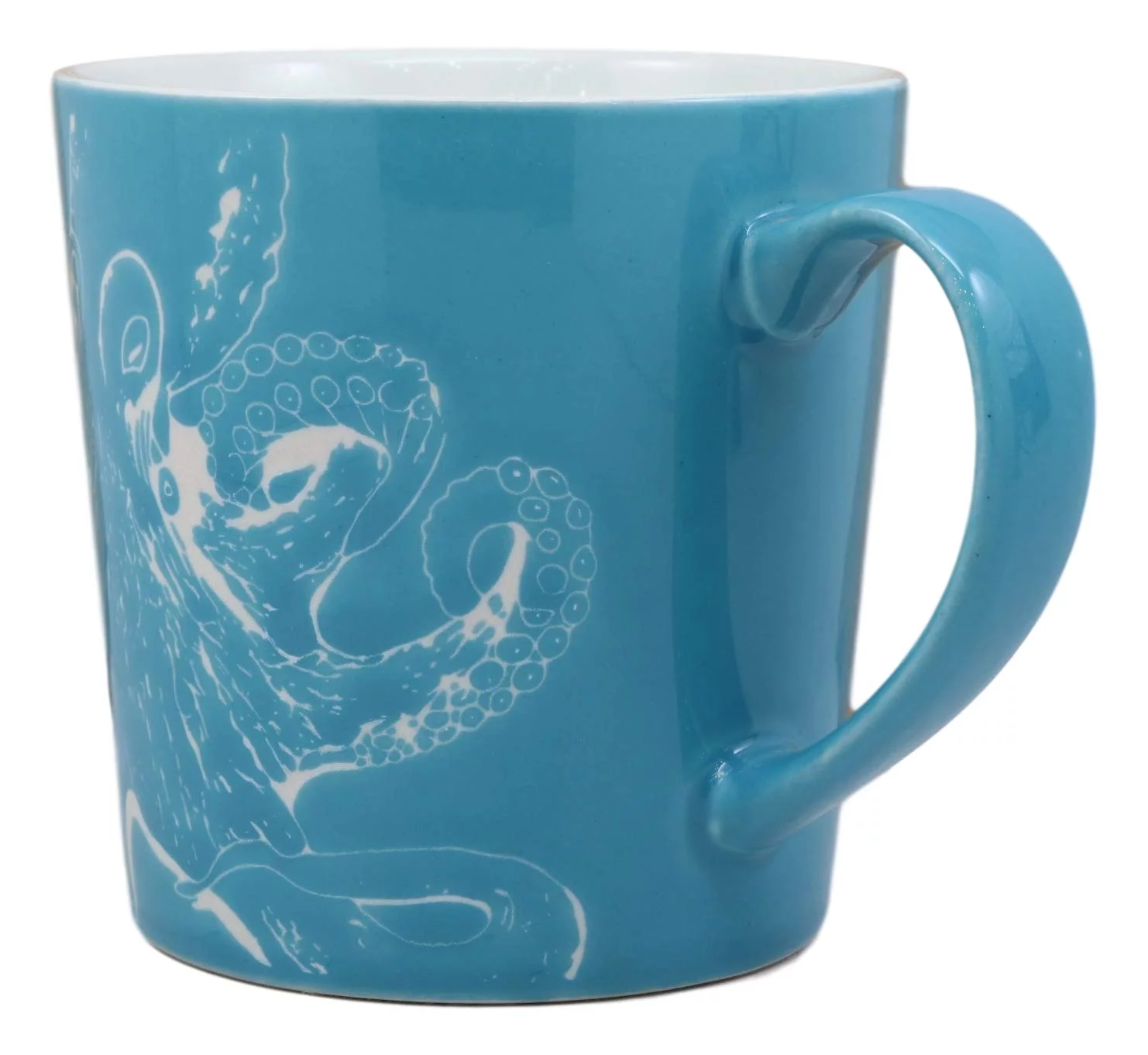 Ebros Nautical Ocean Marine Octopus Drinking Beverage Blue Stoneware Ceramic Mug 16oz Drink Coffee Cup Safari Themed Glazed Earthenware Kitchen And Dining Mugs Accessory Coastal Sea Kraken Decor