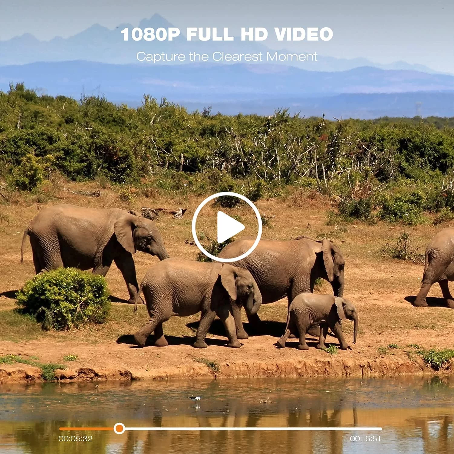 CAMPARK Trail Camera 1080P Game Hunting Camera with Night Vision Waterproof Motion Activated Trail Cam with SD Card