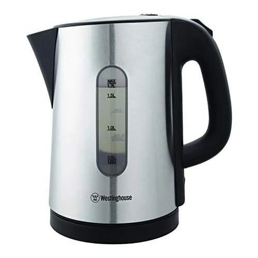 220 Volt 1.7 Liter Kettle Electric Cordless 220V 240 Volts 50Hz / 60 Hz Tea Kettle WKWK0805 Bundle With Plug Adapter