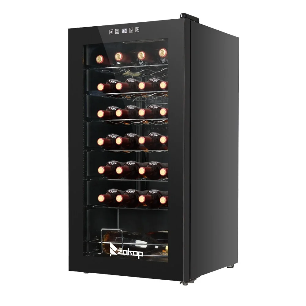 18/28-Bottle Compressor Wine Cooler and Refrigerator for Home, Bar, Perfect for Soda Beer or Wine, Stainless Steel, 1.8Cu.Ft 34-Bottle