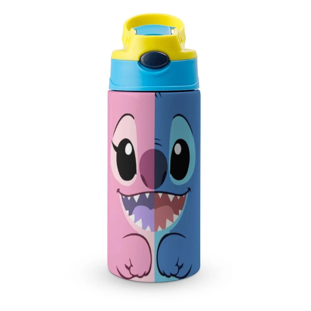 Stitch Children's Water Bottle Vacuum Insulated Stainless Steel Cup With Straw Toddler Thermoses