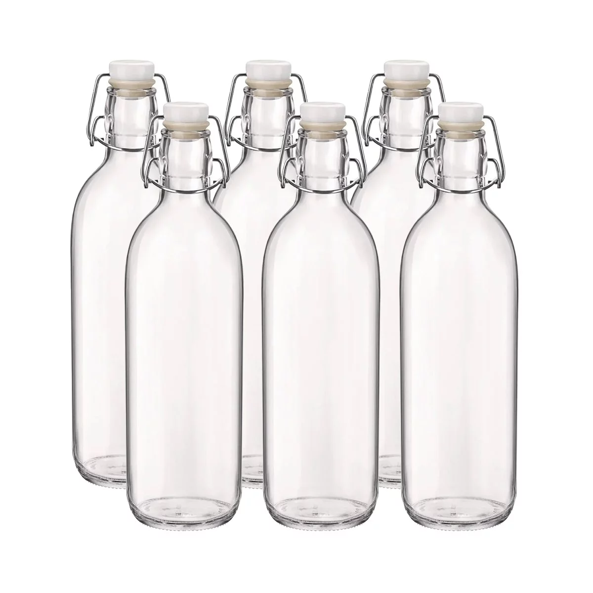 Bormioli Rocco Emilia Glass Bottles (Set of 6) | 33.75oz (1L)