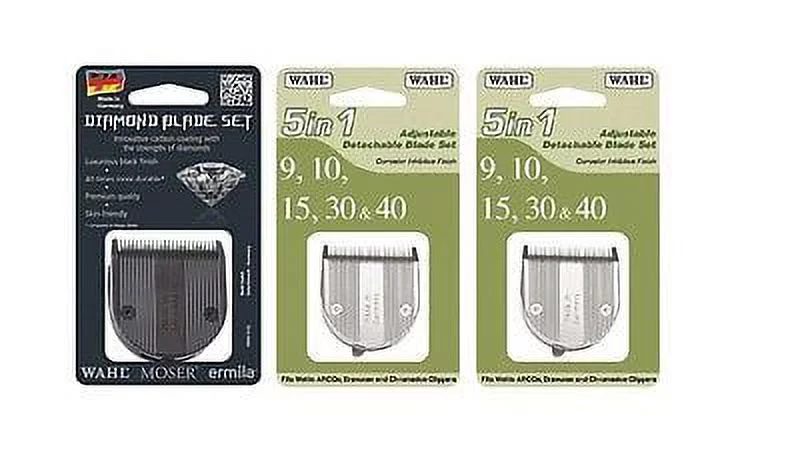 5 In 1 Replacement Blade Kit 3 Piece Adjustable Detachable Set For Clipper