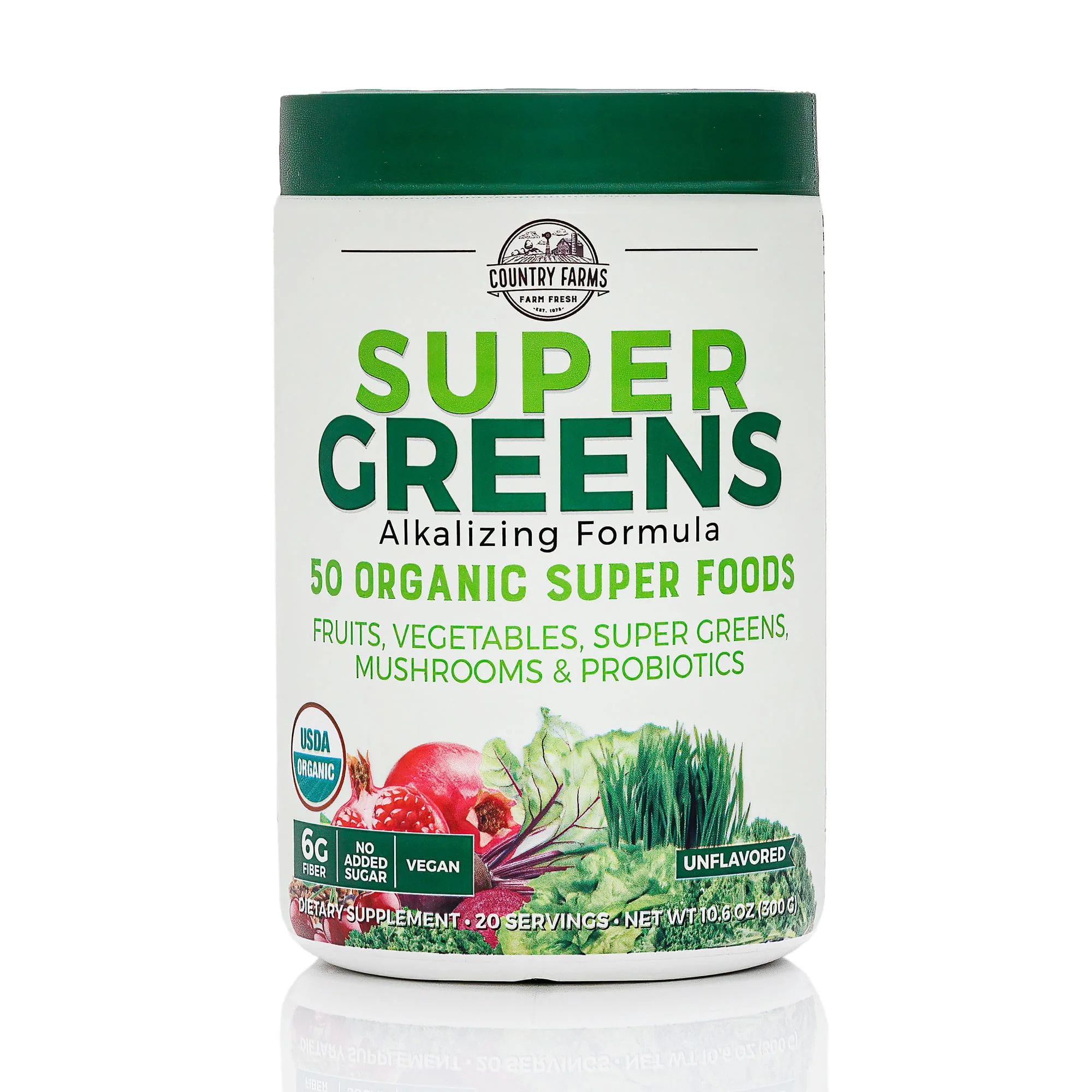 Country Farms - Super Greens Powder Unflavored - 1 Each-10.6 OZ