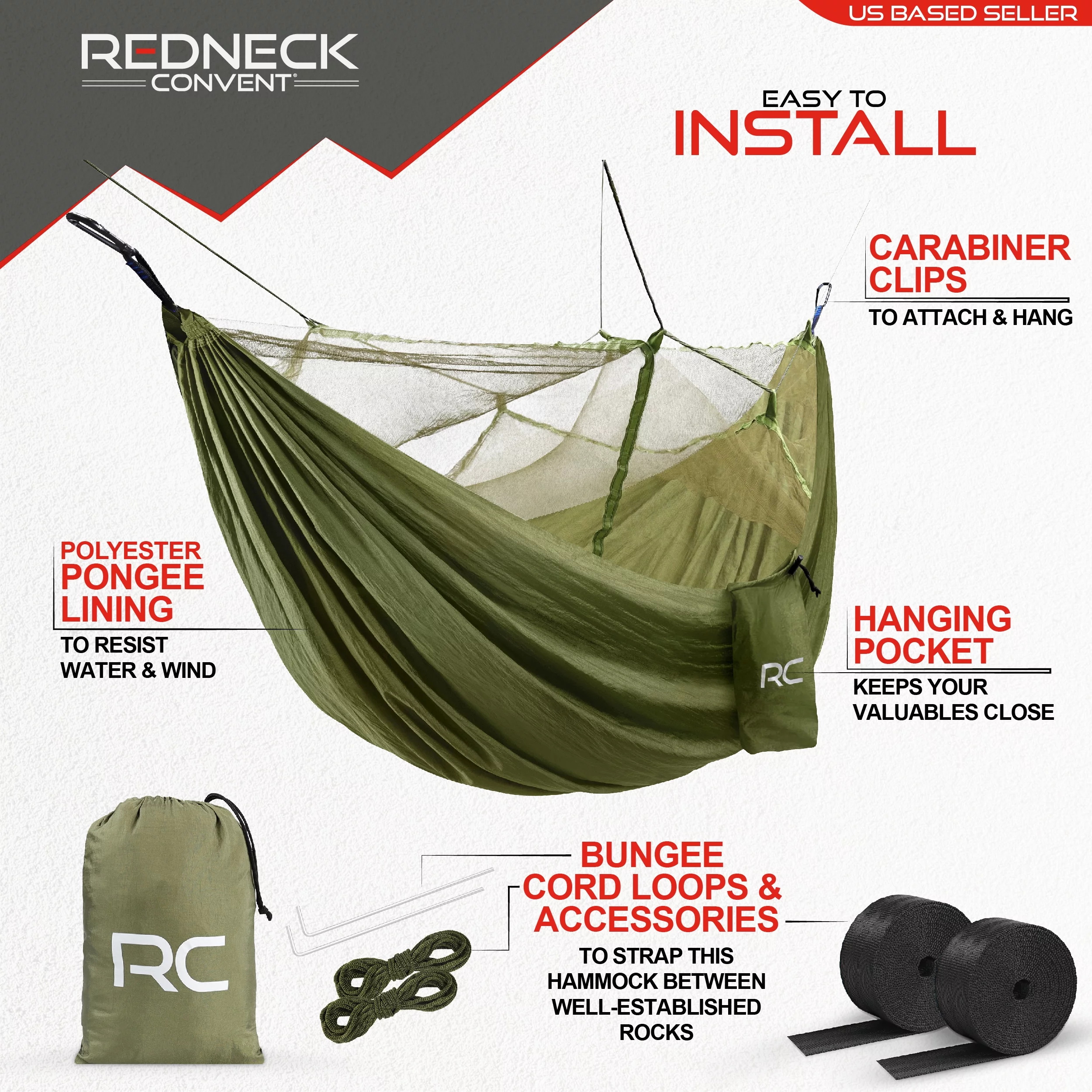 RC Sleeping Bag Travel Hammock with Mosquito Net Adult Sleeping Bag Tree Hammock