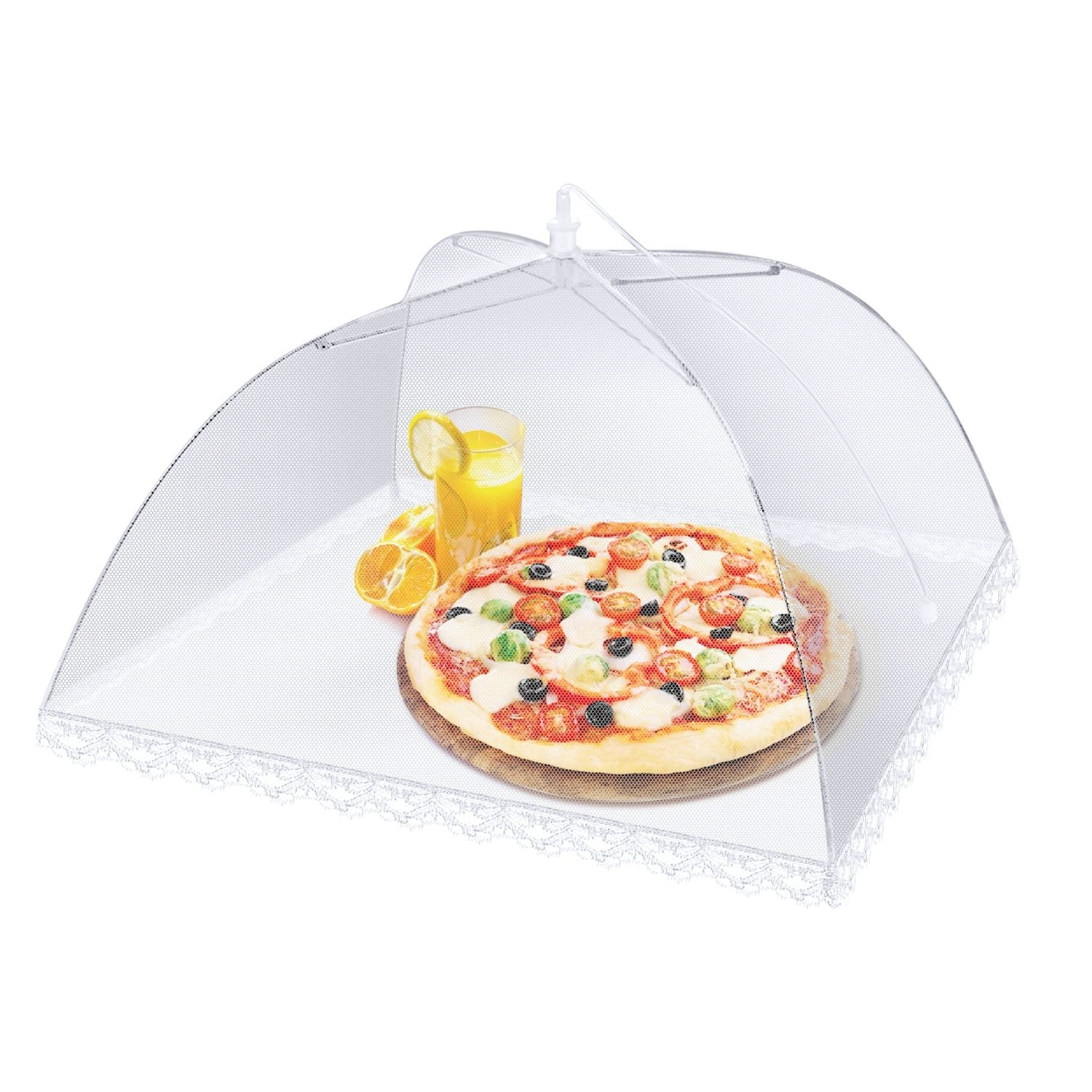 Food Cover Tent - Pop Up Mesh Screen Net Umbrella Covers Keep Out Flies, Bugs, Mosquitos, Wasps Pefect for Outdoor Picnic, BBQ, Camping, Fruit Dinner Protection, Reusable and Collapsible