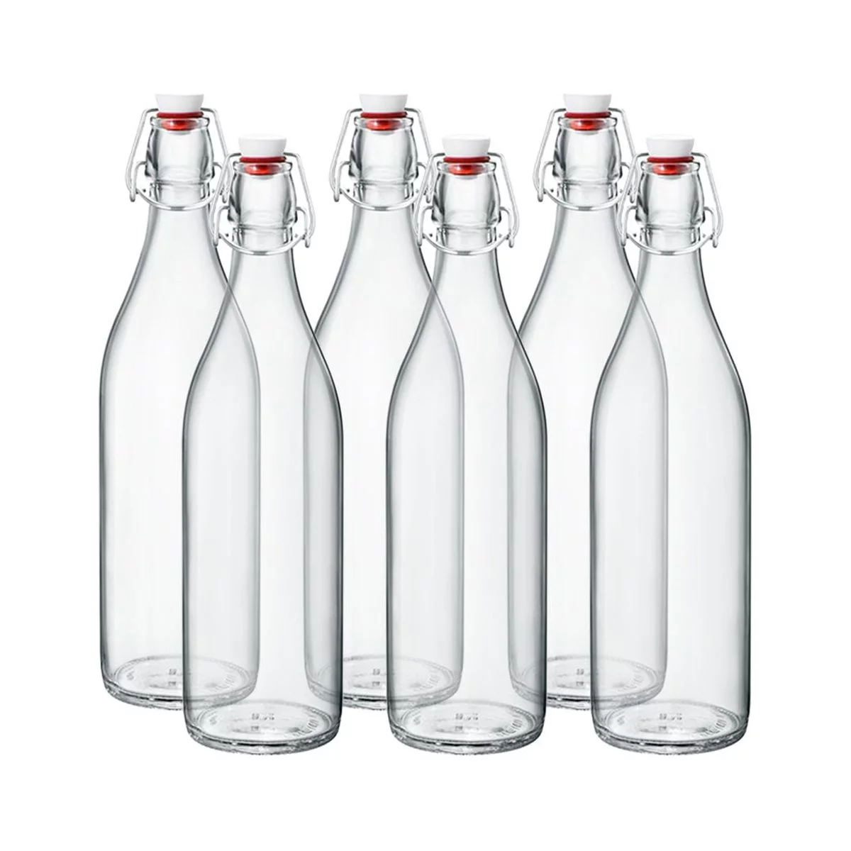 Bormioli Rocco 33.75oz Swing Top Giara Glass Bottles - Clear | 6-pack