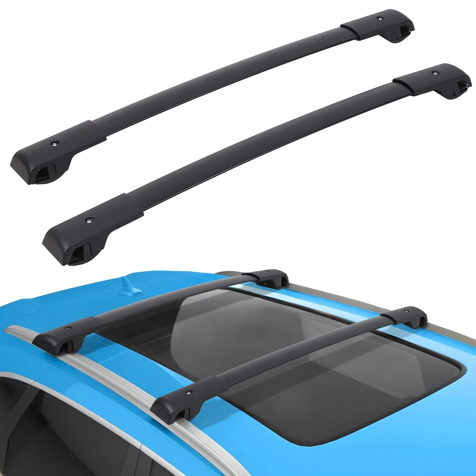 Roof Rack Cross Bars for 2014-2019 Forester with Grooved Side Rails, Aluminum Car Crossbar Replacement for Rooftop Cargo Carrier Bag, Kayak, Bike, Snowboard etc
